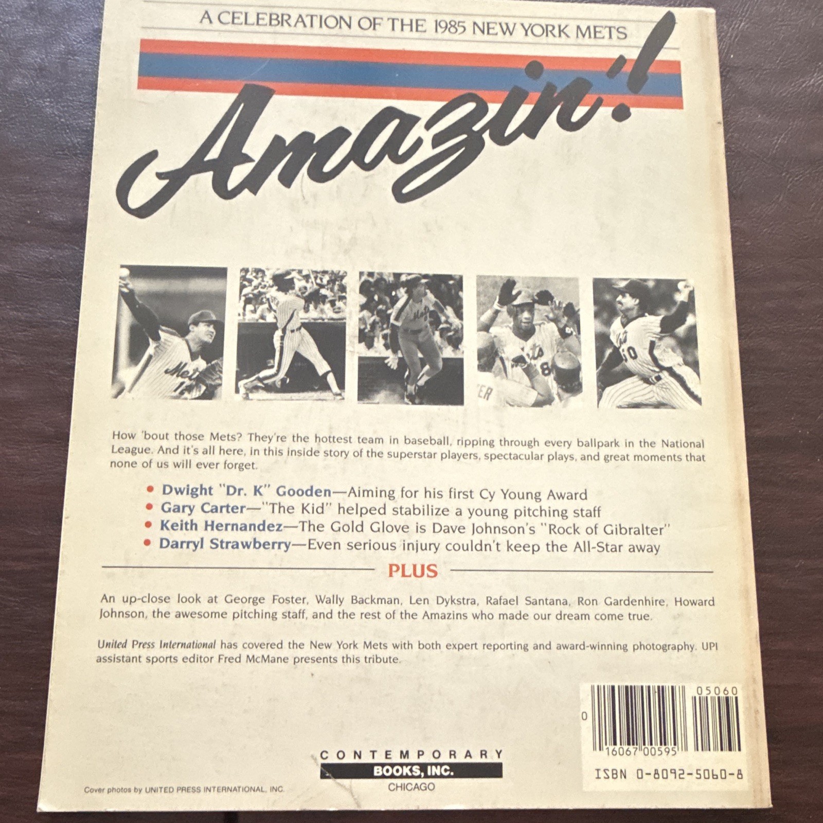 United Press International Amazin! 1985 New York Mets Paperback 1986 Foreword