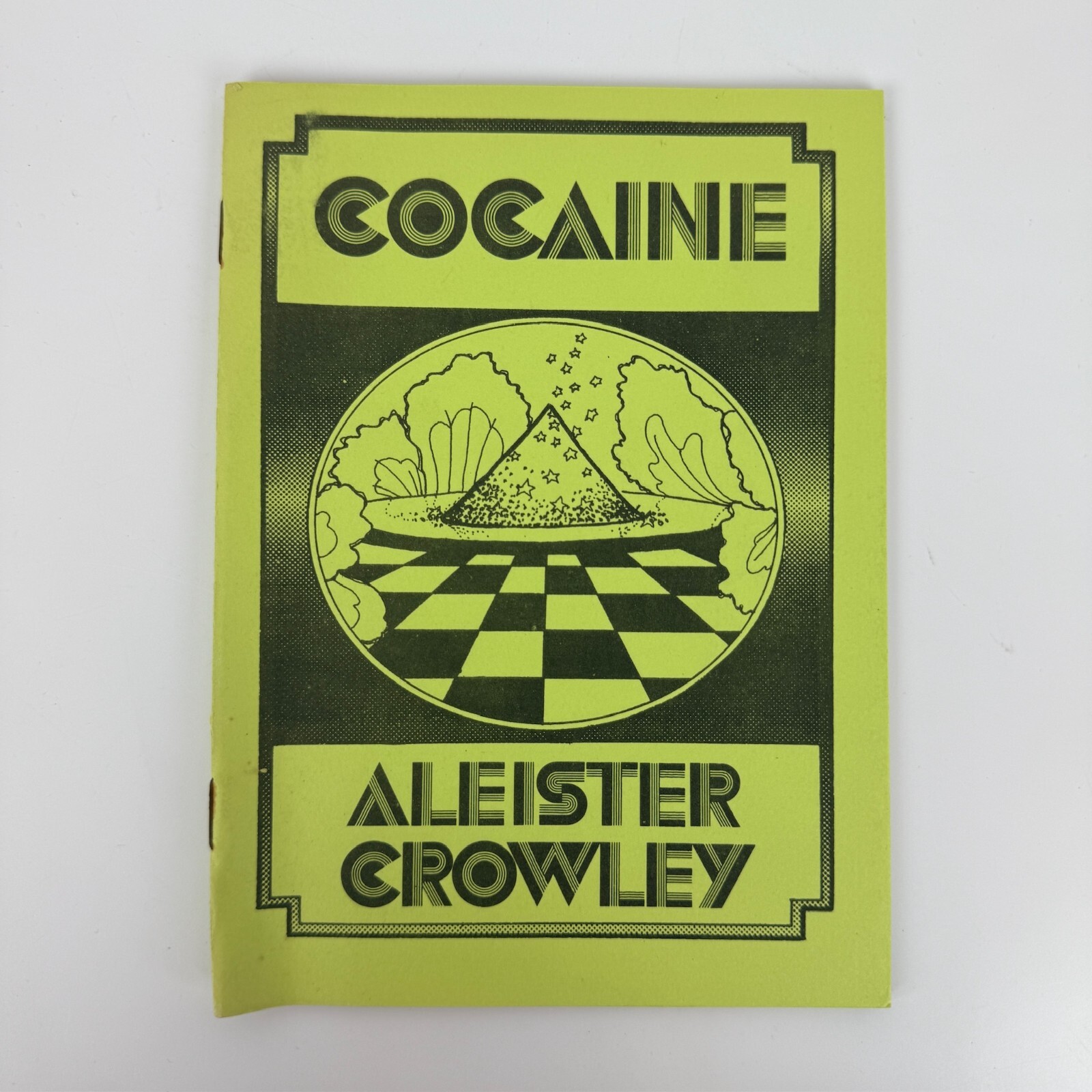 Cocaine by Aleister Crowley – 1973 Level Press Stapled Pamphlet NOS Green