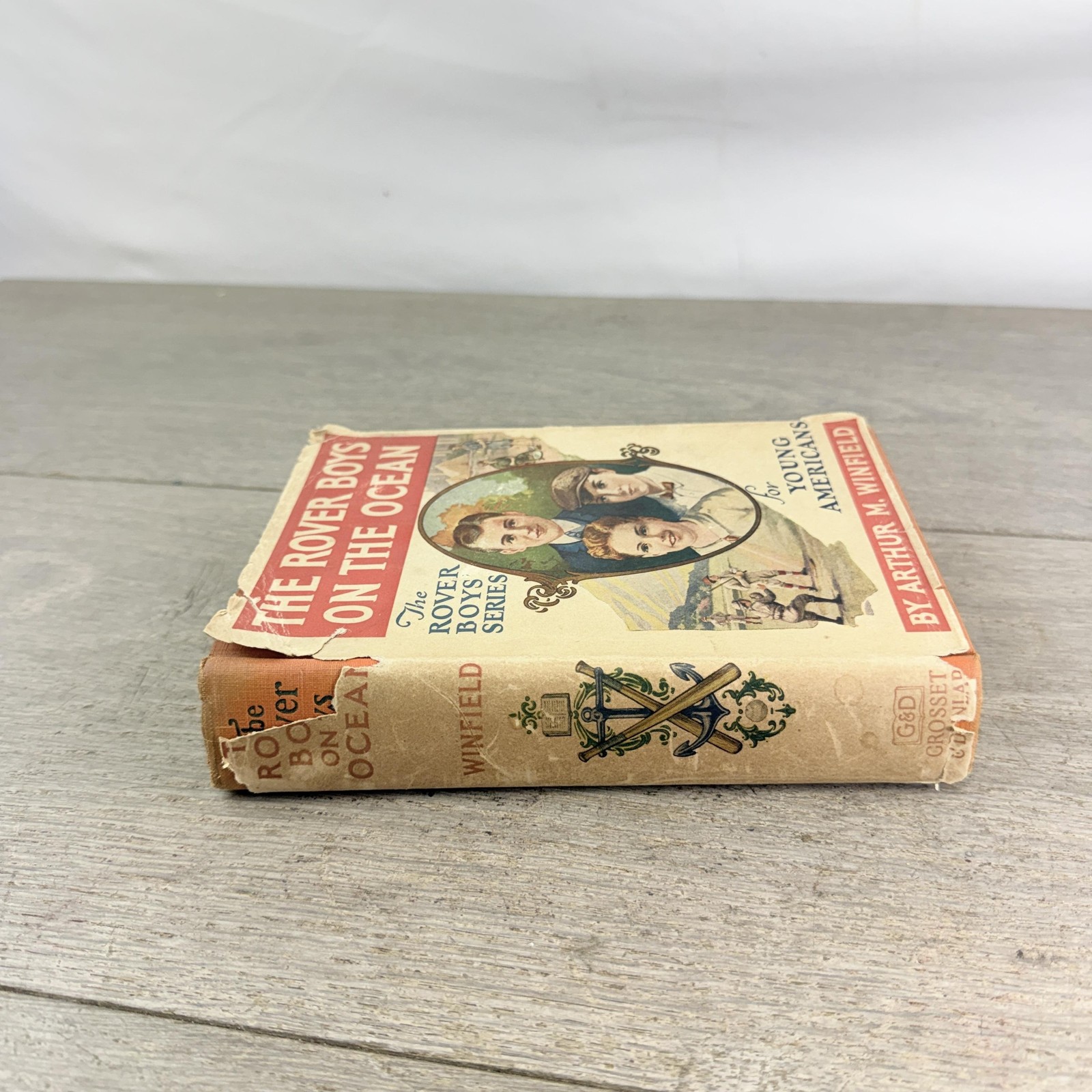 Vintage 1926 The Rover Boys On The Ocean Arthur M Winfield HC DJ USA Illustrated