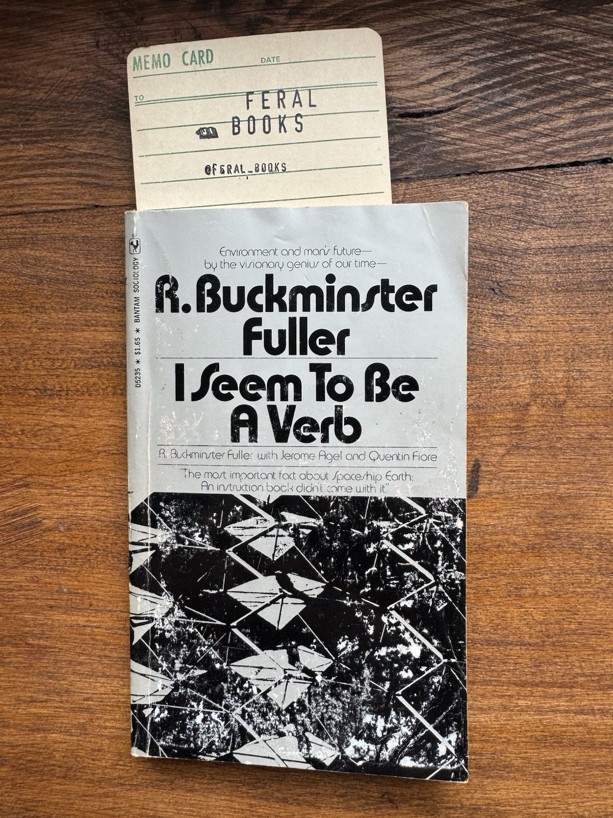 R. Buckminster Fuller I Seem To Be a Verb Bantam Sociology PB 1970 Illus