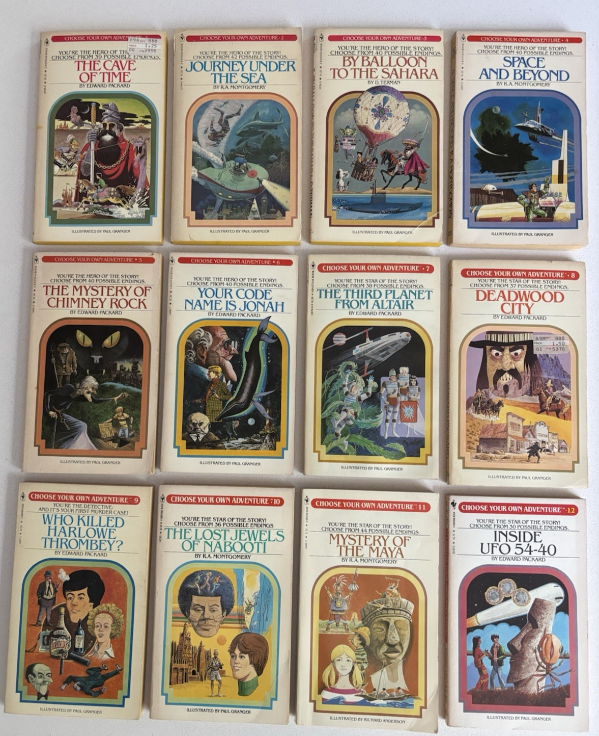 Vintage 1980s Choose Your Own Adventure CYOA Books #1-12 of the Original Series