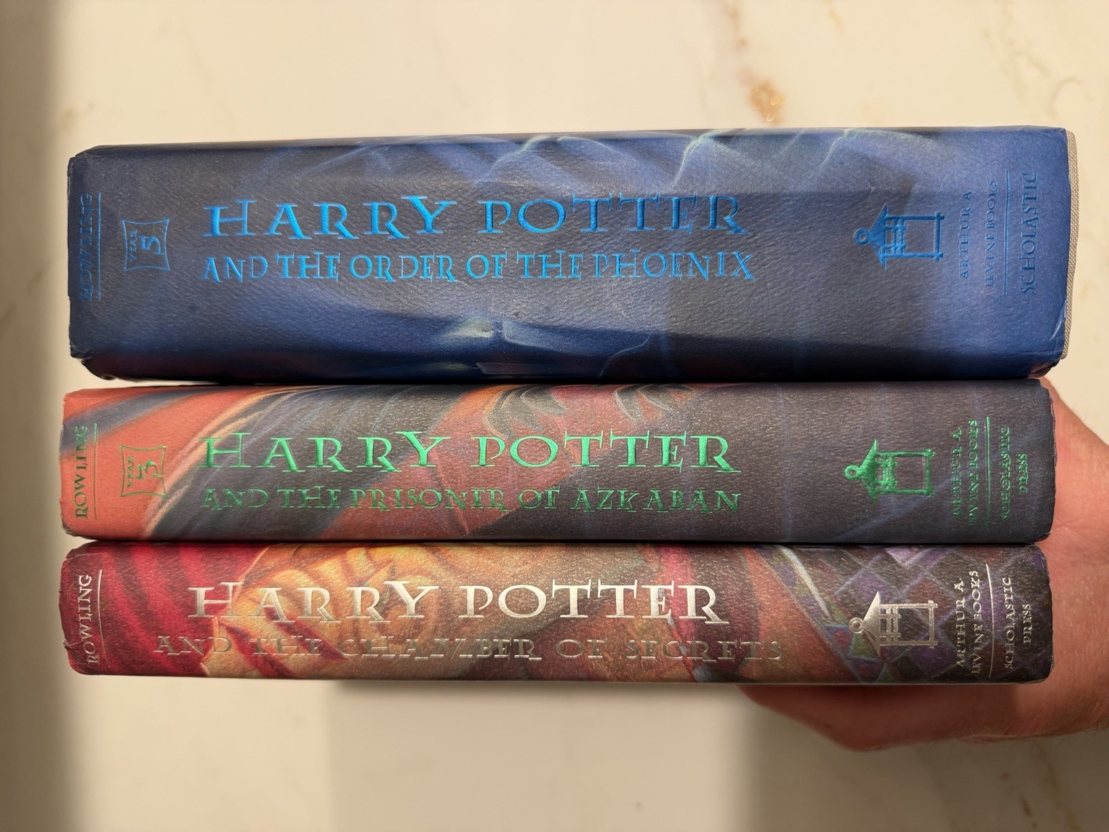 Harry Potter Hardcover Book Lot 3 Chamber of Secrets Azkaban Phoenix HC