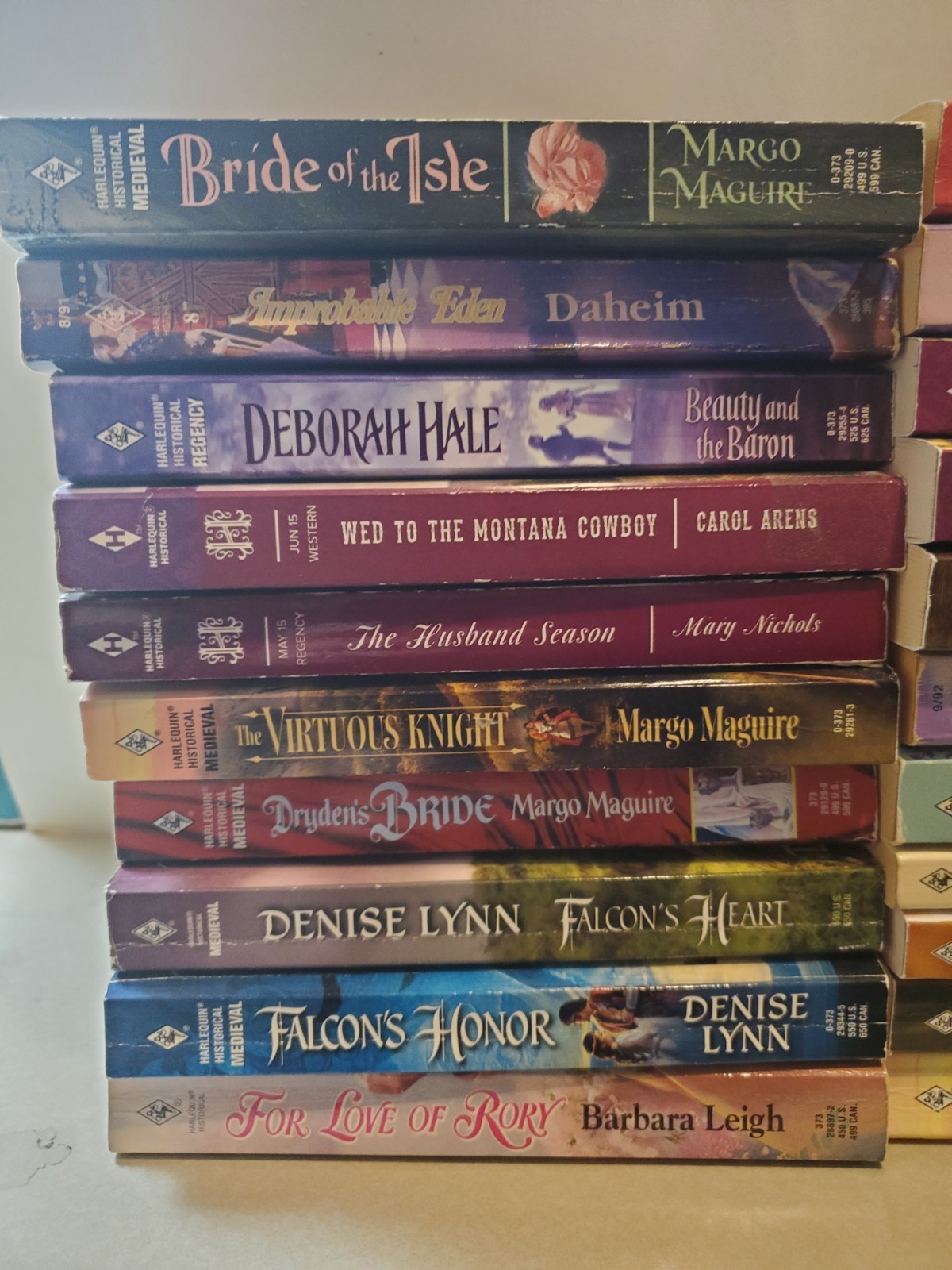 Lot: 31 Harlequin Historical Romance Paperbacks – Various authors and genres
