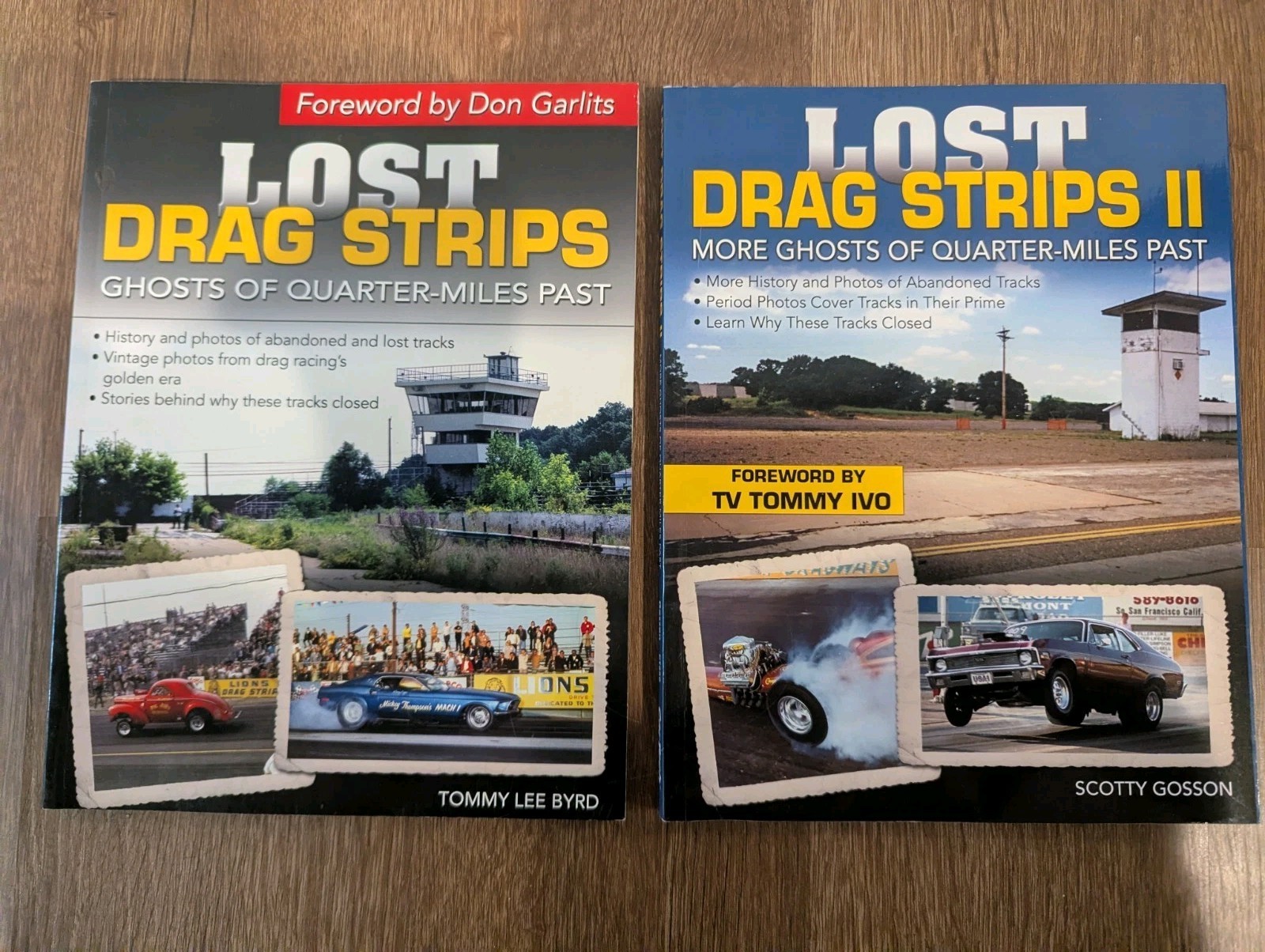 Lost Drag Strips I & II Books CarTech Ghosts of Quarter-Miles Past Tommy Lee