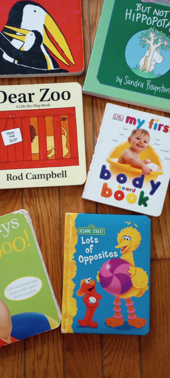 Baby Board Books Lot of 11 from 1990s to 2000s with Pop Ups & Touch & Feel