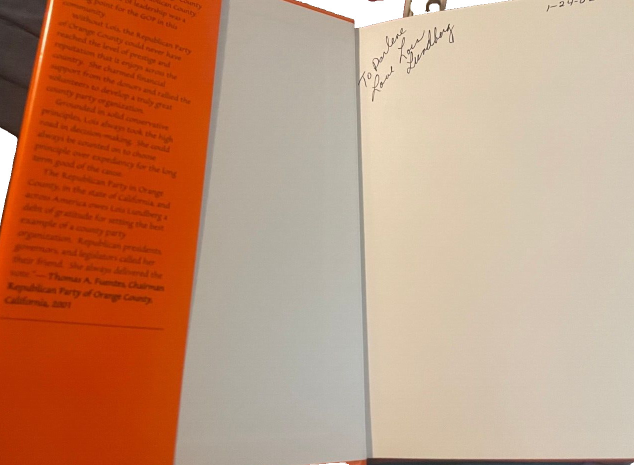 THE BIG ORANGE by Lois Lundberg (2001, Hardcover with Dust Jacket Signed