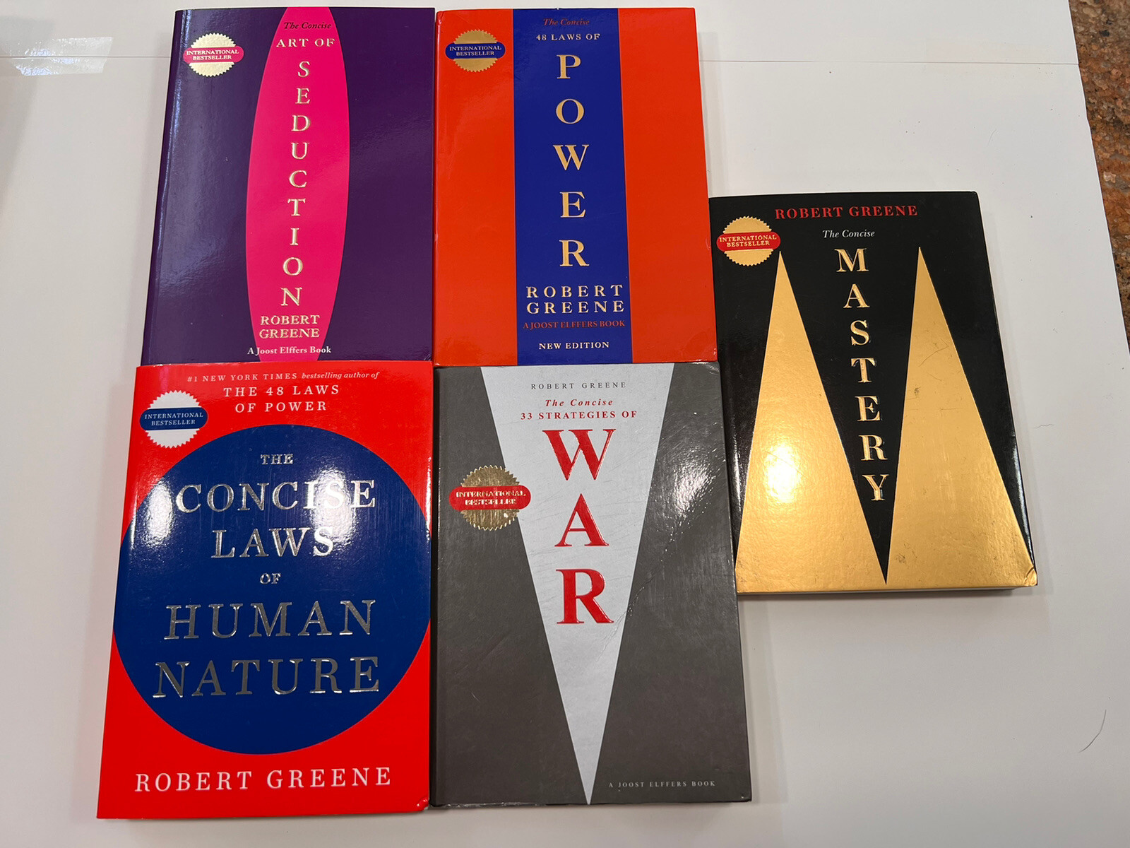 Robert Greene Collection 5 Books Set -Concise law,Seduction,Power, Mastery, War