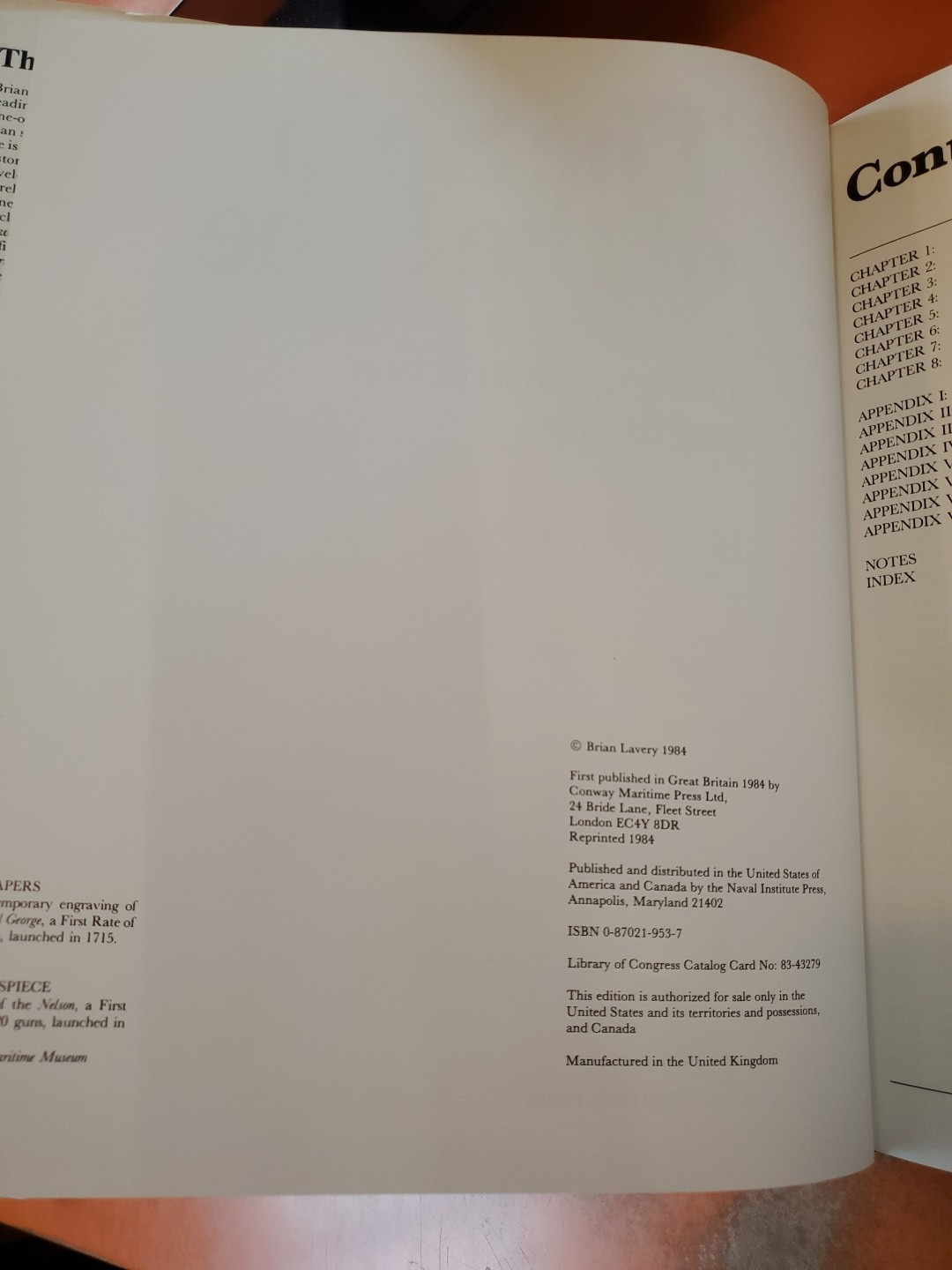 The Ship of the Line Vol. 1 and Vol. 2 – Brian Lavery Hardcover