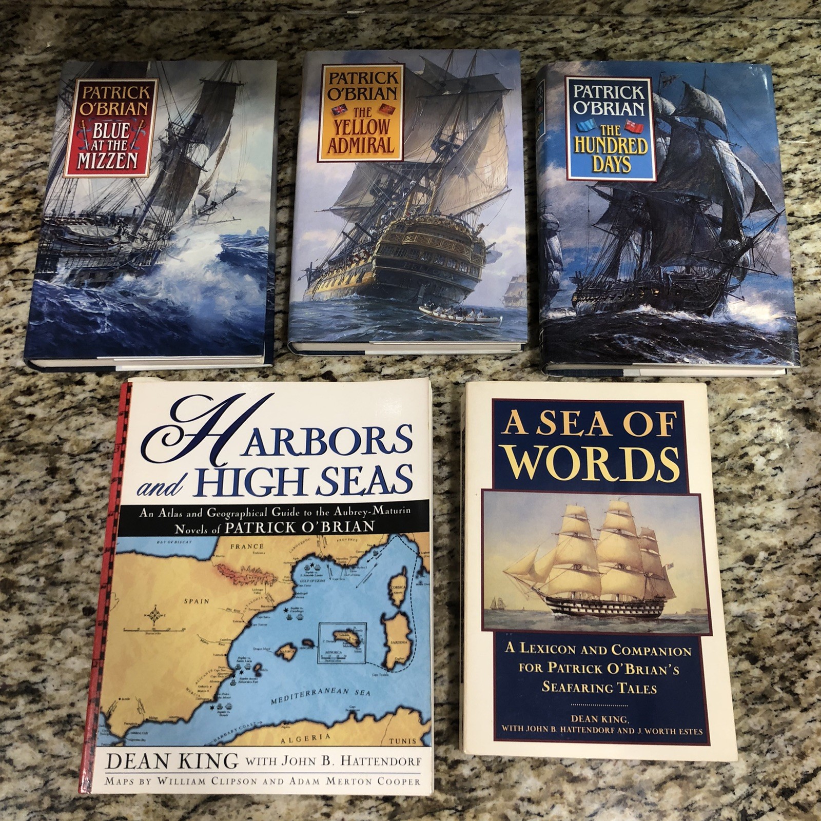 Lot of 5 Books by Patrick O’Brian Books, Blue At The Mizzen, + More
