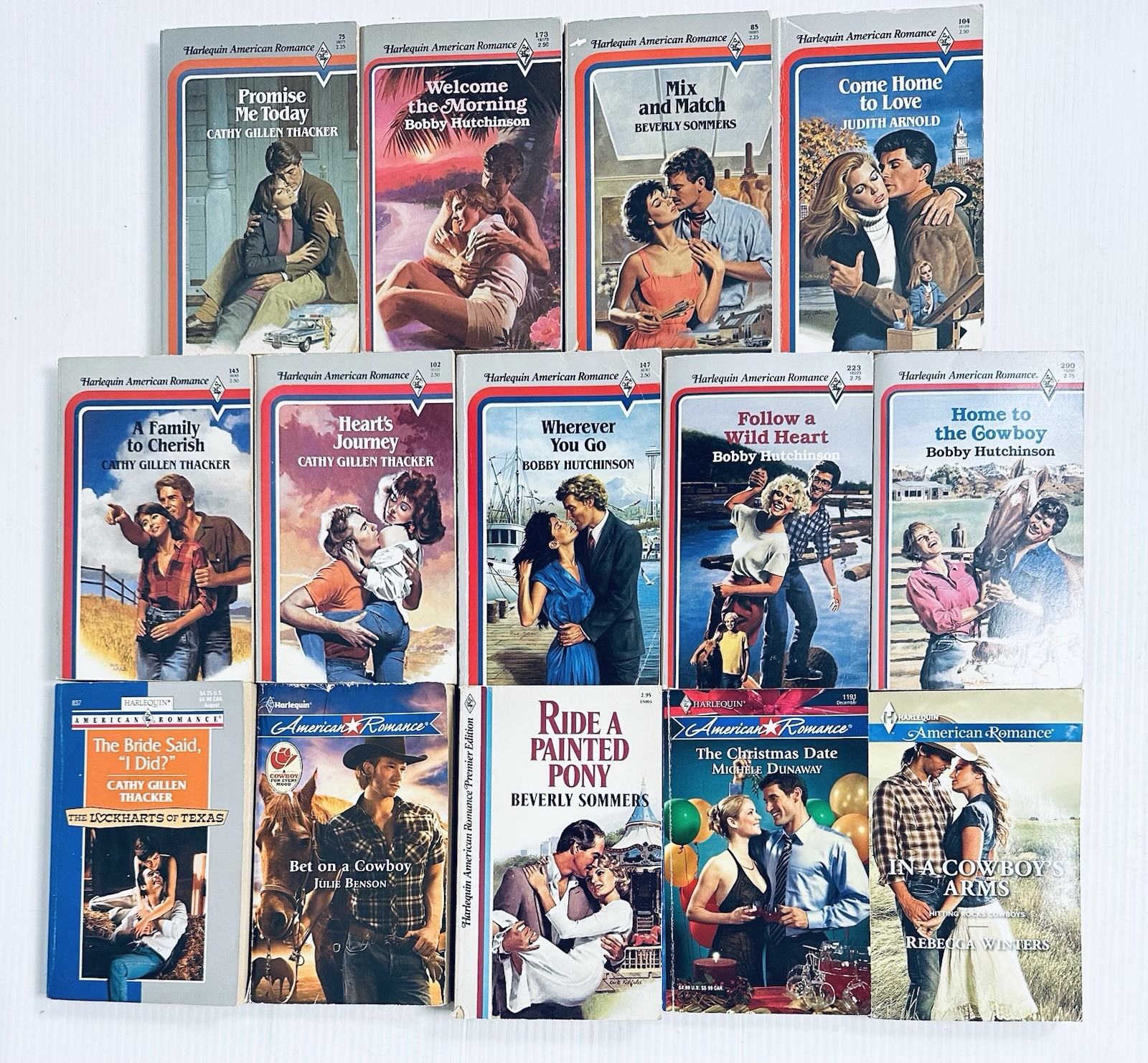 American Romance Books Lot of 14 Harlequin Vintage Love Seductive PBs