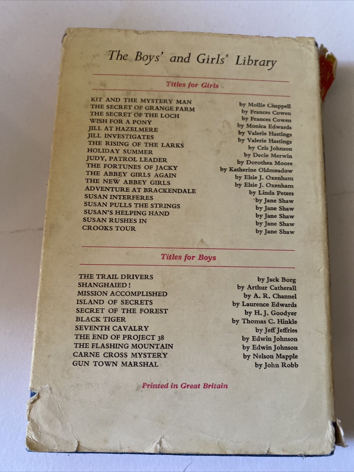 Gun Town Marshal John Robb Hardcover Book 1966