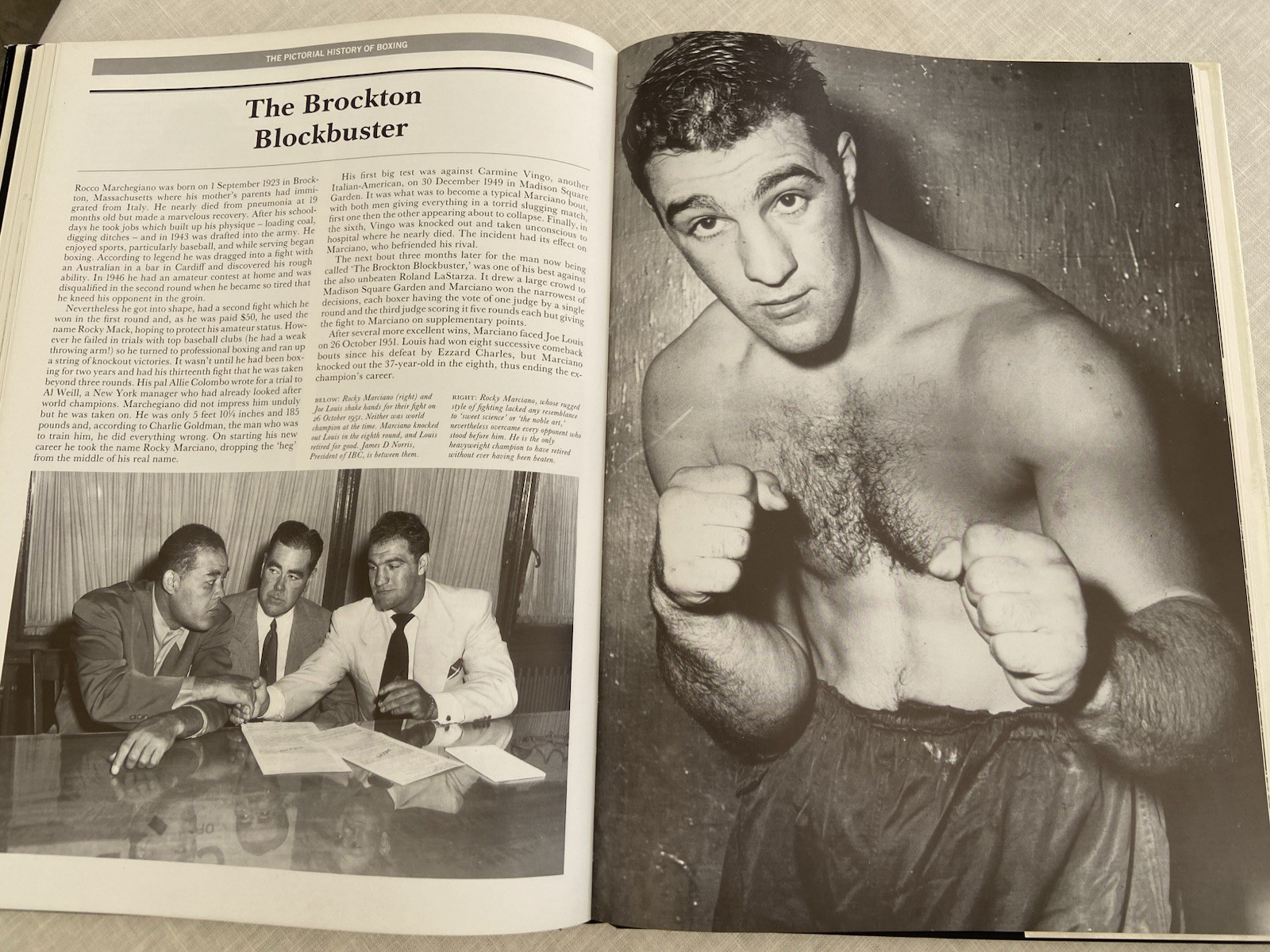 Vintage 1988, “Pictorial History of Boxing” Peter Arnold XL Vg 1st Print FREE SH