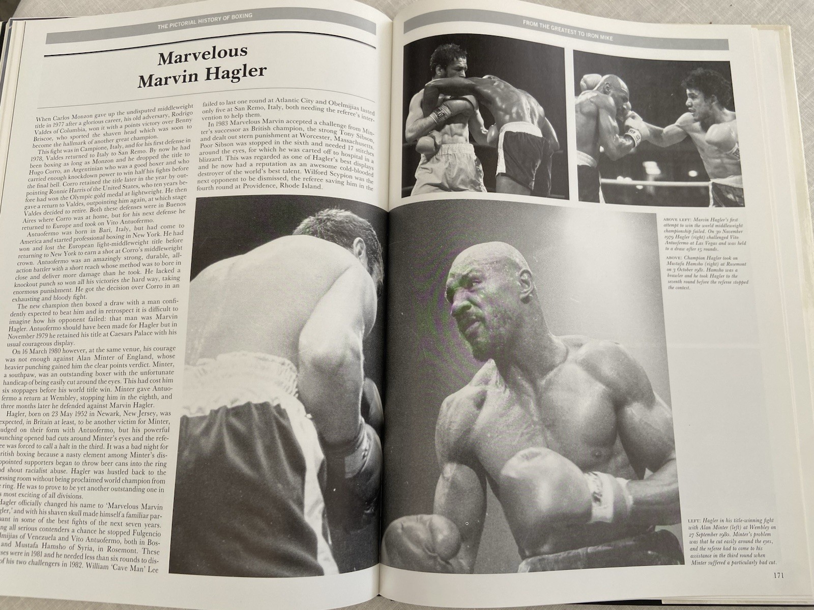 Vintage 1988, “Pictorial History of Boxing” Peter Arnold XL Vg 1st Print FREE SH