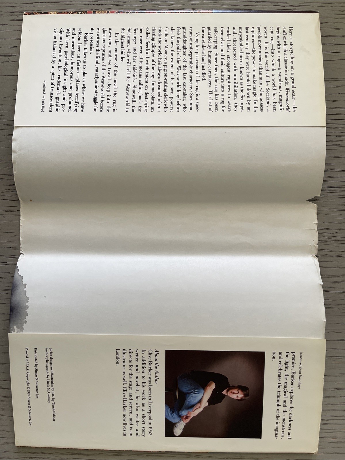 Weaveworld by Clive Barker – Book Club Edition, Hardcover – Very Good (Worn DJ)