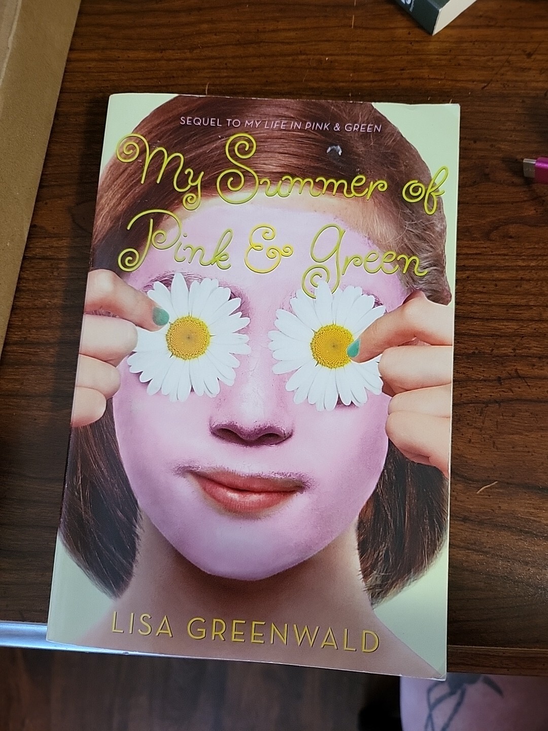 Book – My Summer Of Pink & Green by Lisa Greenwald 2013 Scholastic 260 pages