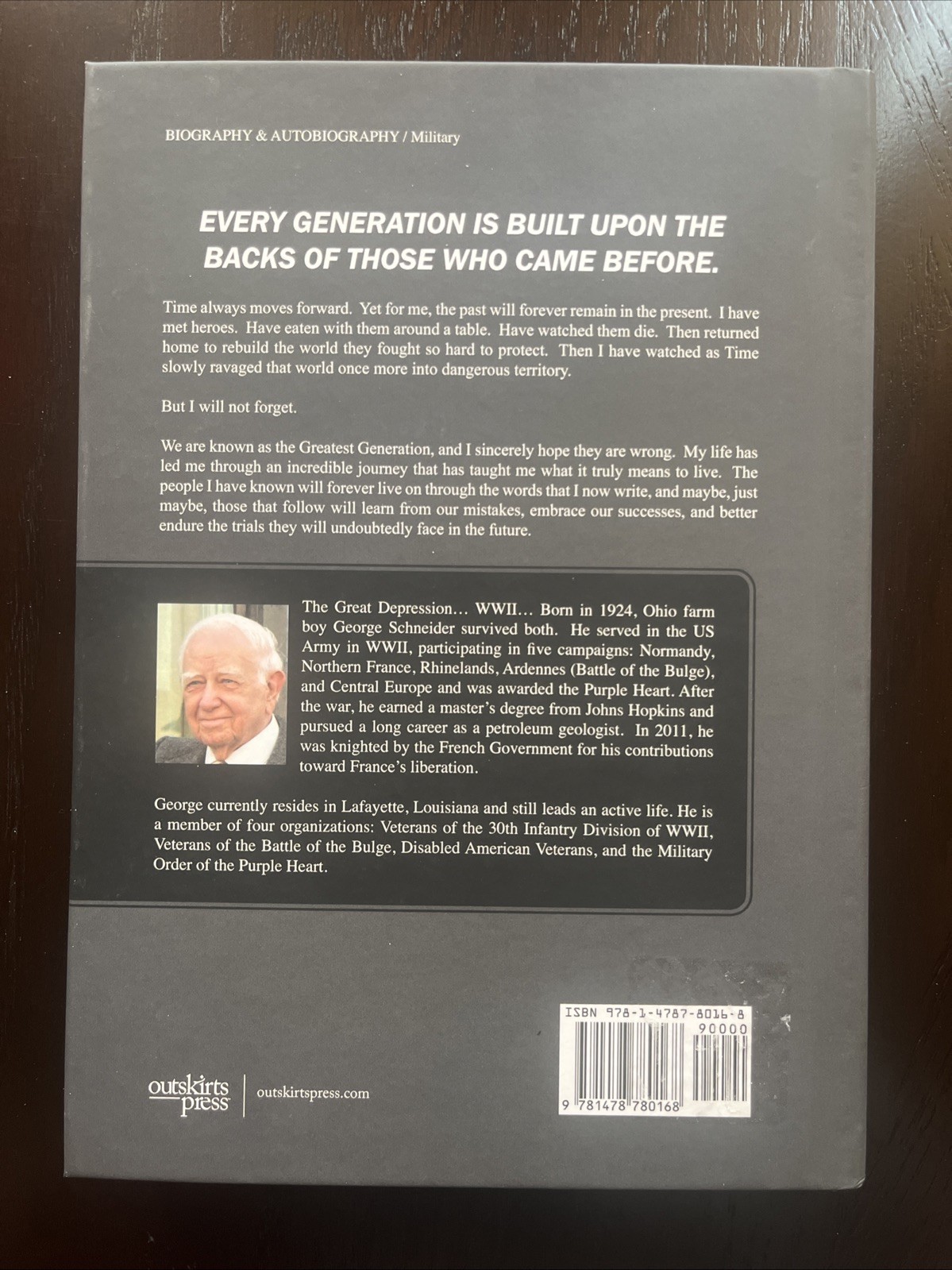 Survivor : Memoirs of a WWII Vet by George F. Schneider (2016, Hardcover) VGC