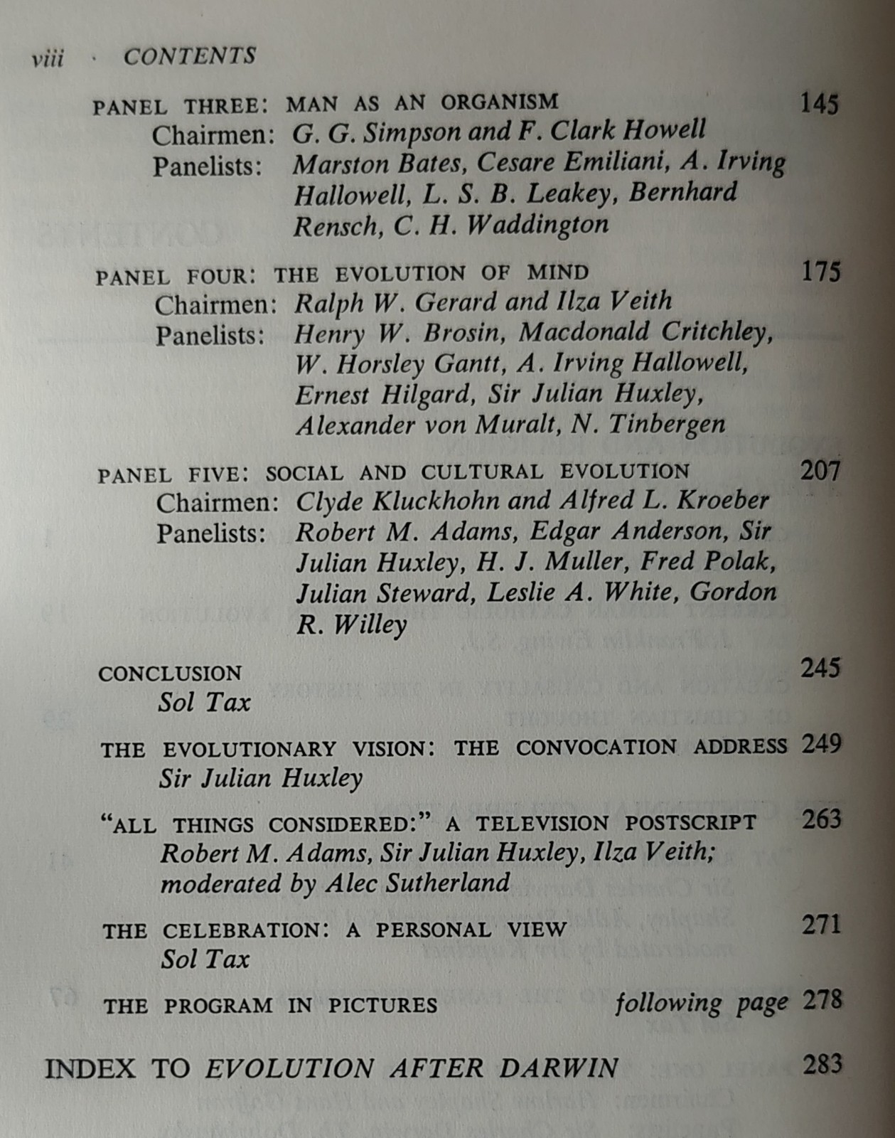Evolution After Darwin The University Of Chicago Centennial 3 Volume HB 1960