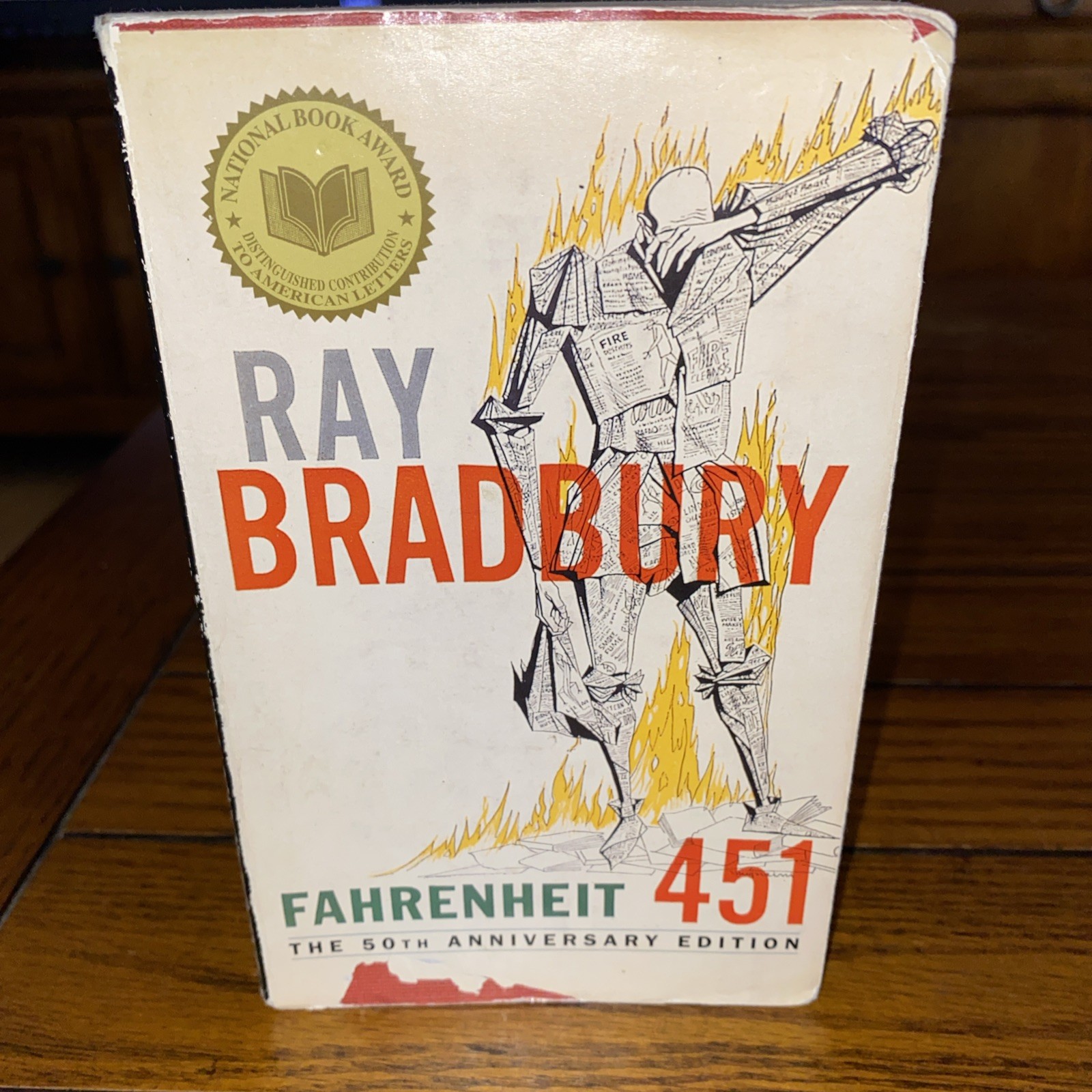 Fahrenheit 451 by Ray Bradbury, 50th Anniversary Paperback 1991, 64th Print Good