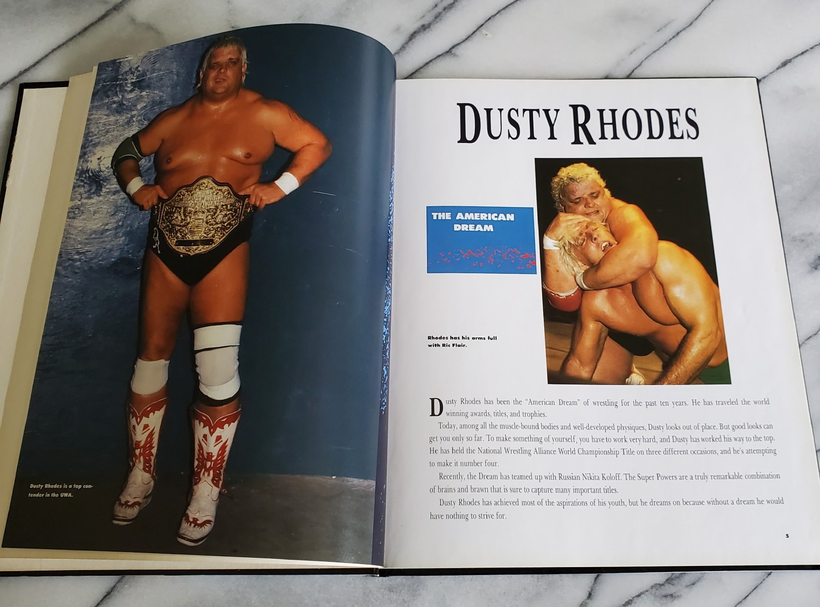 WRESTLING : THE GREATEST STARS 1987 HC Book Hulk Hogan Dusty Rhodes Rick Flair