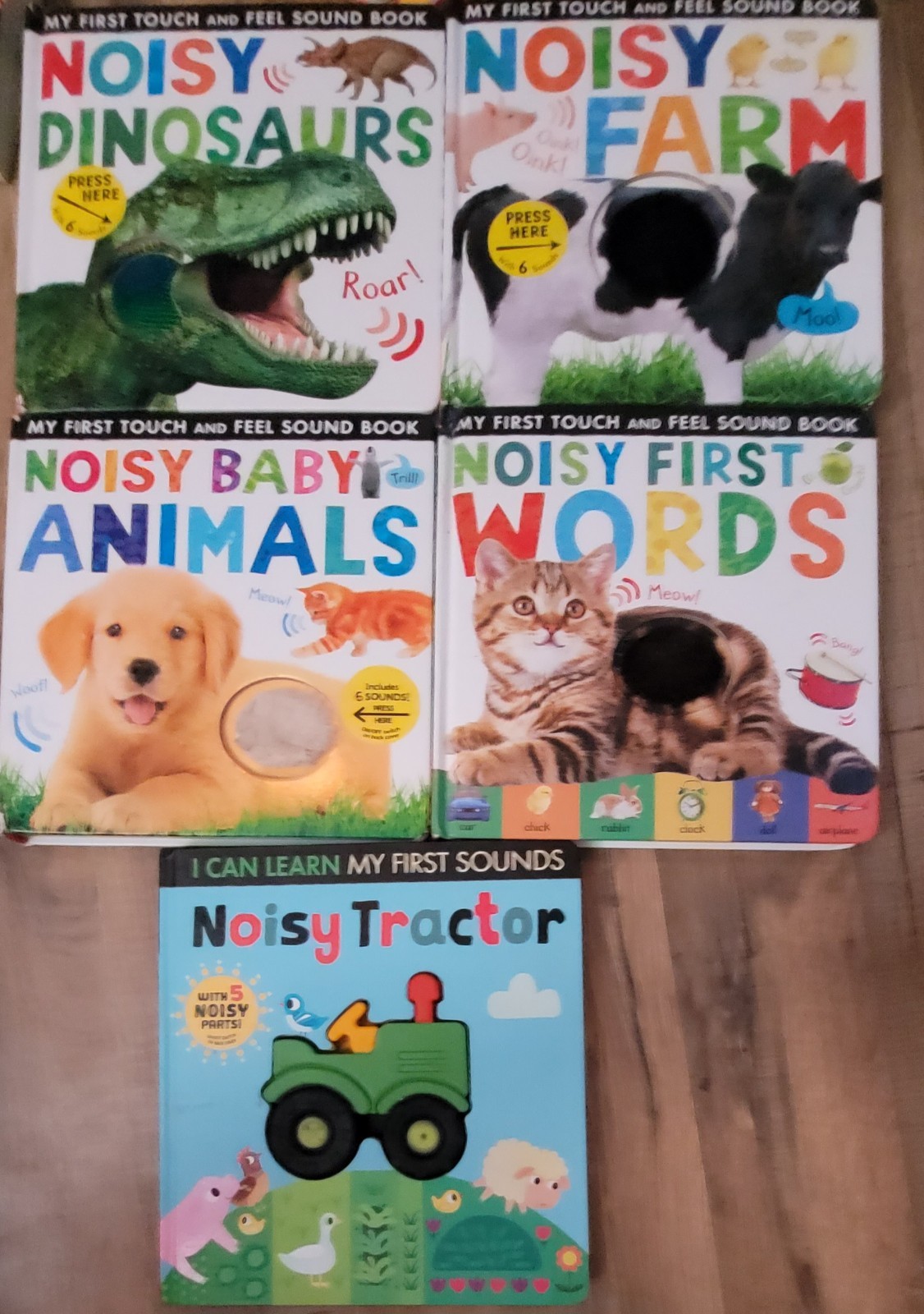 Lot Of 5 My First Touch and Feel Sound Book/First Sounds by Tiger Tales