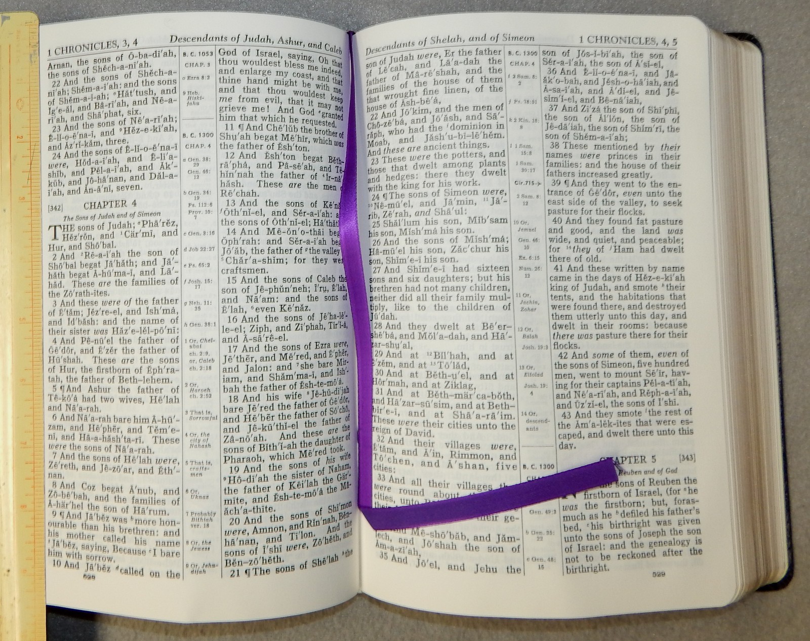 National KJV Reference Large Print Bible 452CRL Black Genuine Leather 1944 New