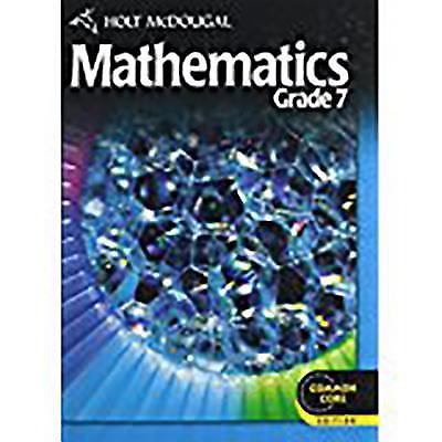 Holt McDougal Mathematics: Student Edition Grade 7 2012, HOLT MCDOUGAL, 97805476