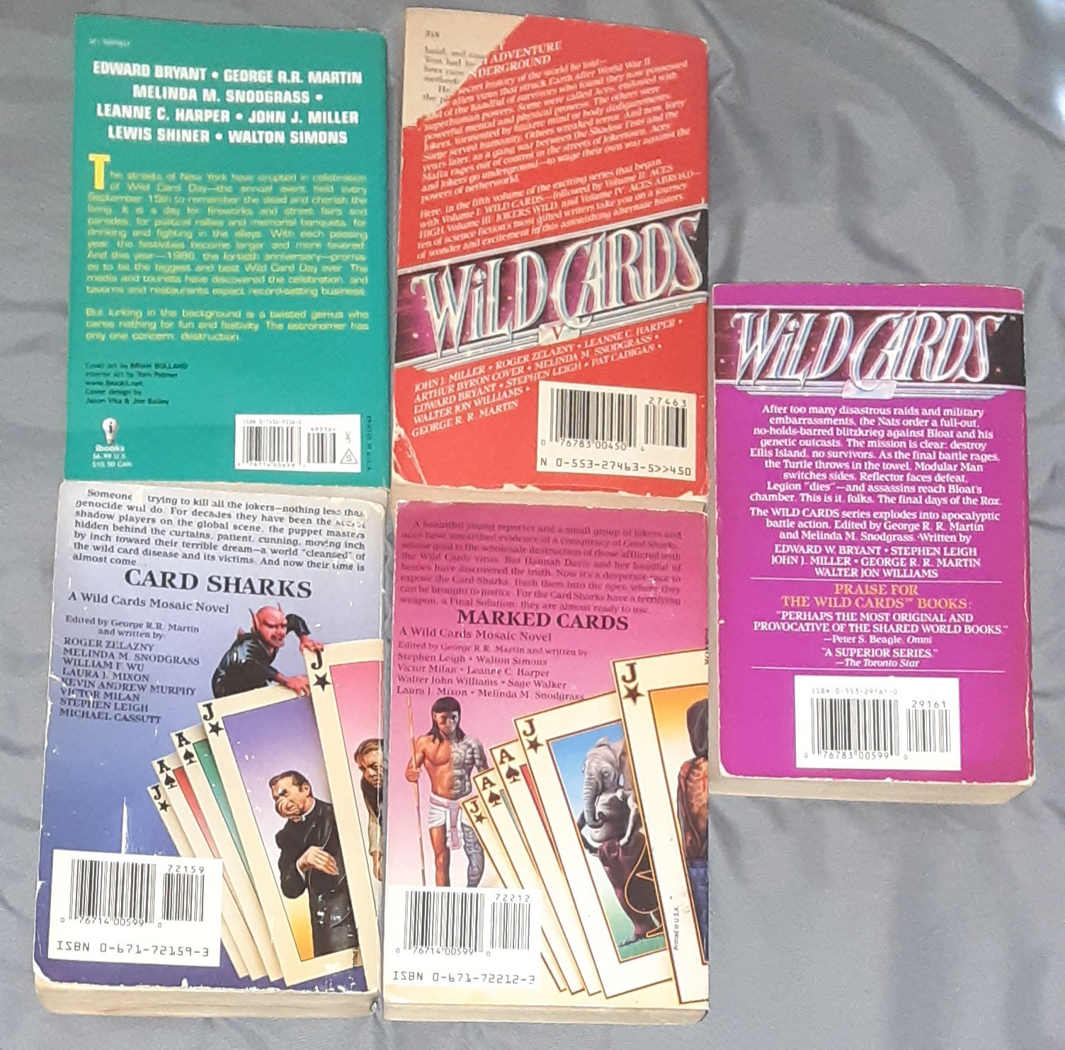 Wild Cards Book Lot of 5 by George R.R. Martin and Others