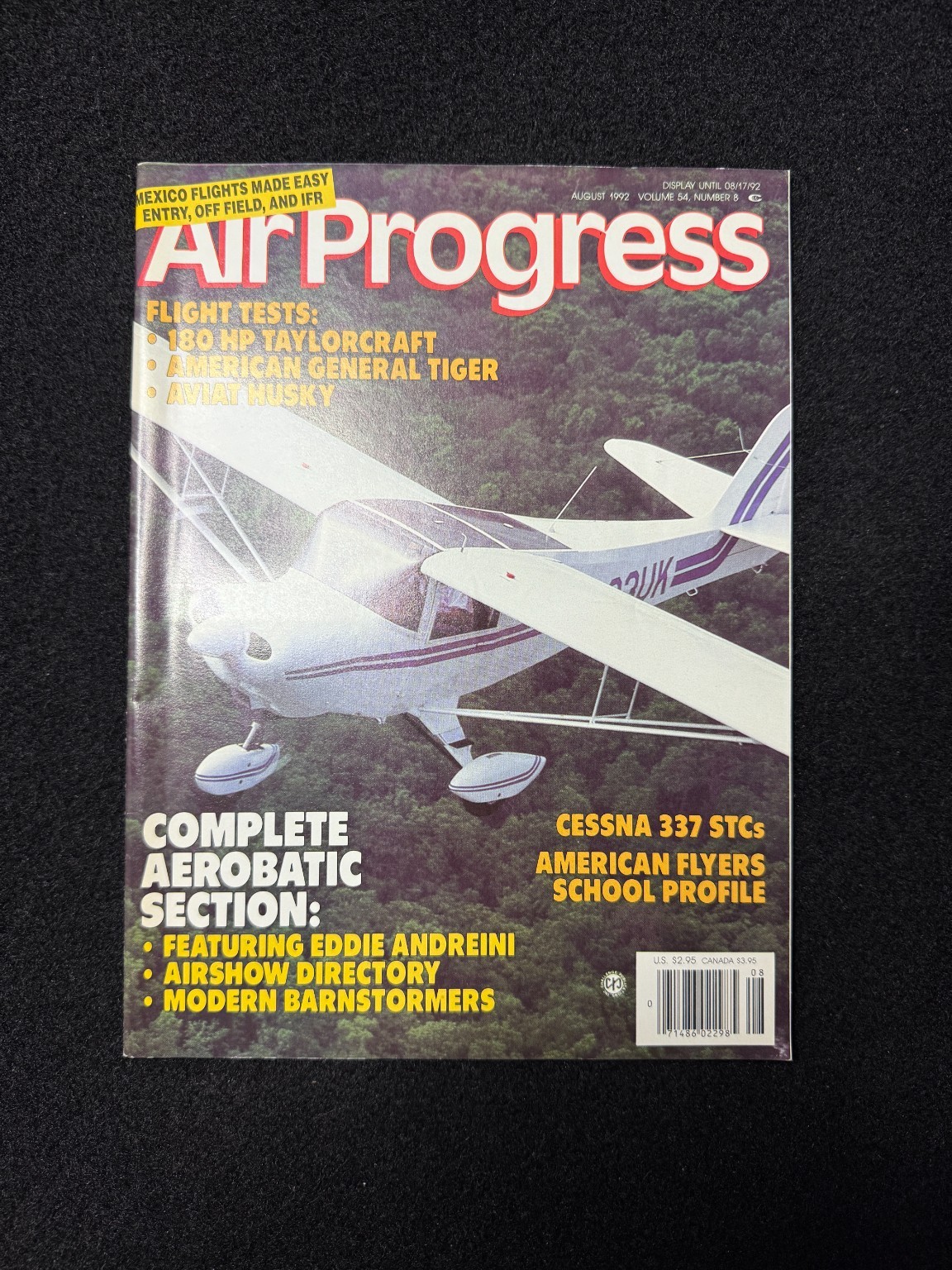 Air Progress Magazine August 1992 Vol 54 #8 Flight Tests Aerobatic Section