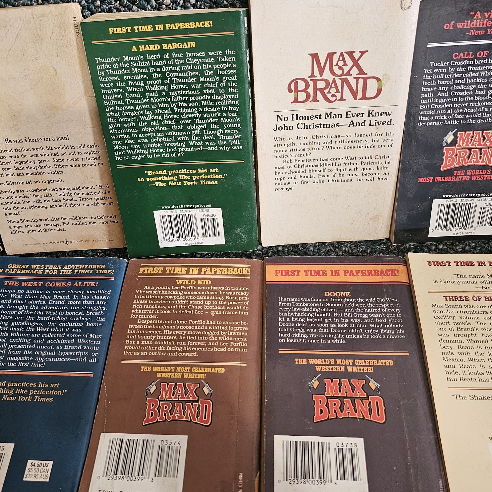 Max Brand 12 Book Lot