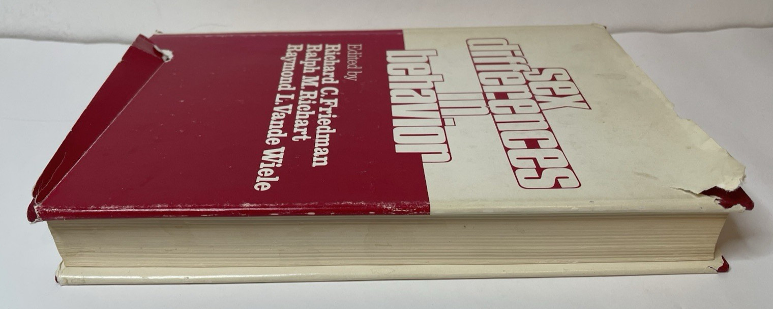 Sex Differences in Behavior HC Book Biomedical Health John Wiley 1974 Rare Vtg