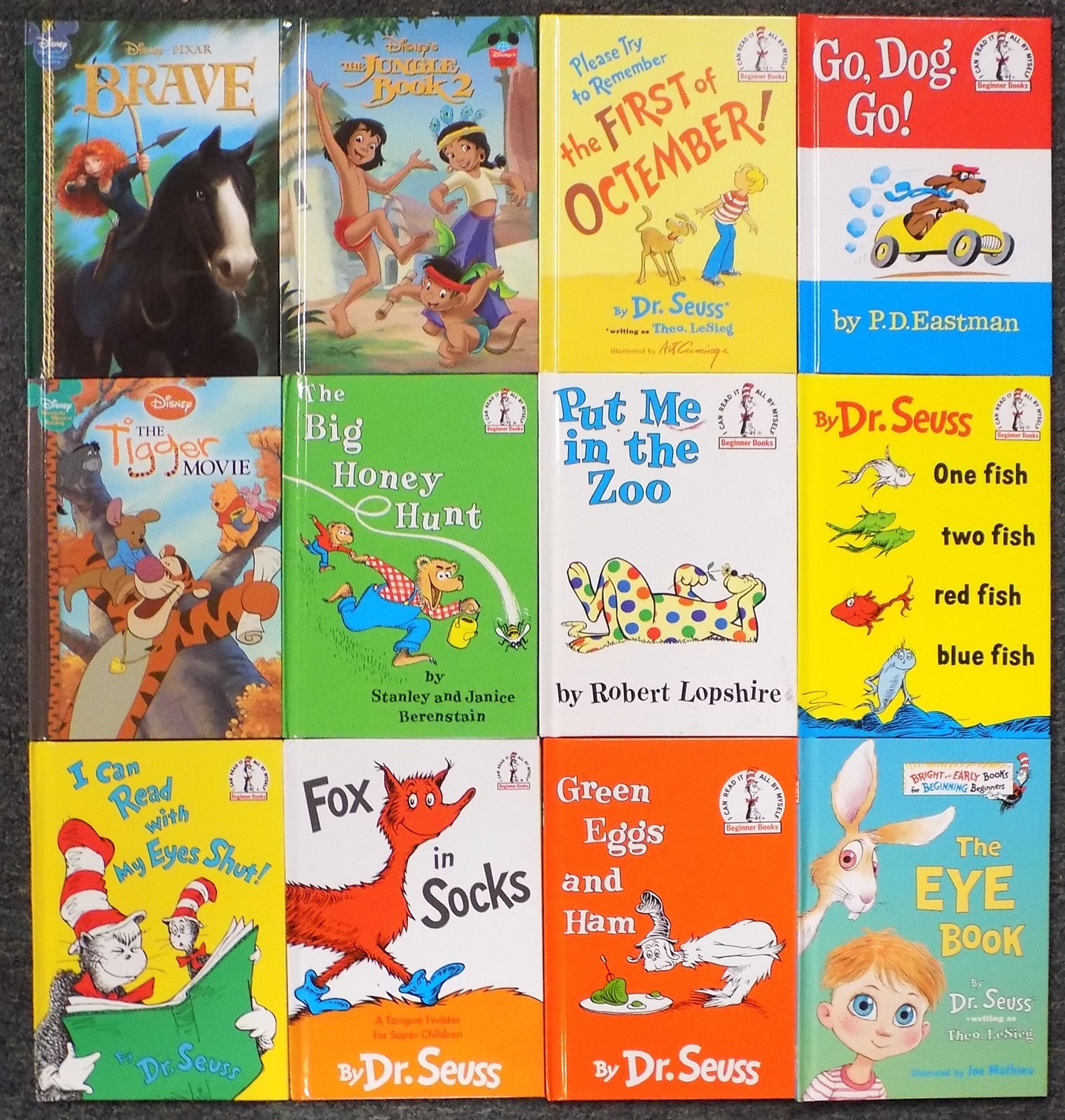 Lot of 12: 8.75″ X 6.25″:I Can Read! Bright and Early+DISNEY Dr. Seuss Hardcover