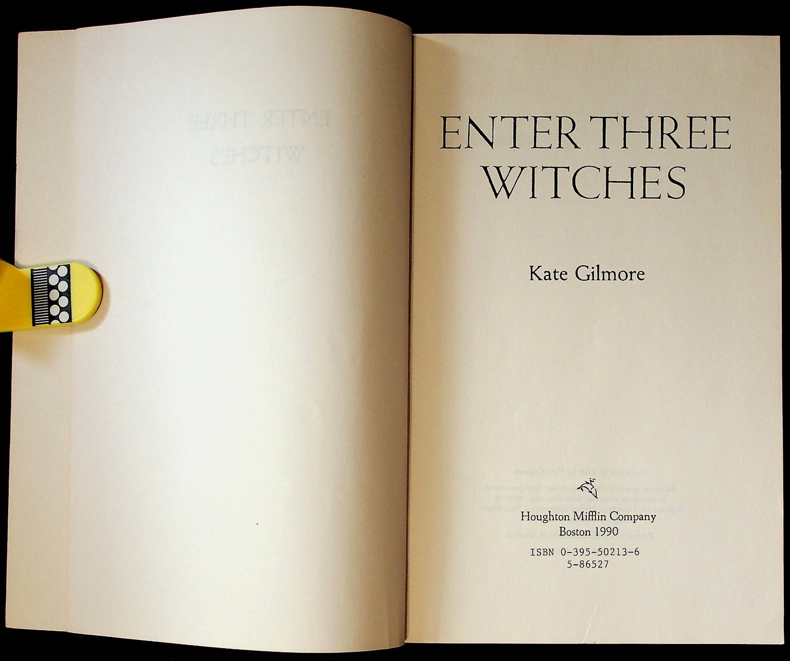 Enter Three Witches Kate Gilmore 1990 Uncorrected Proof Young Adult Fiction