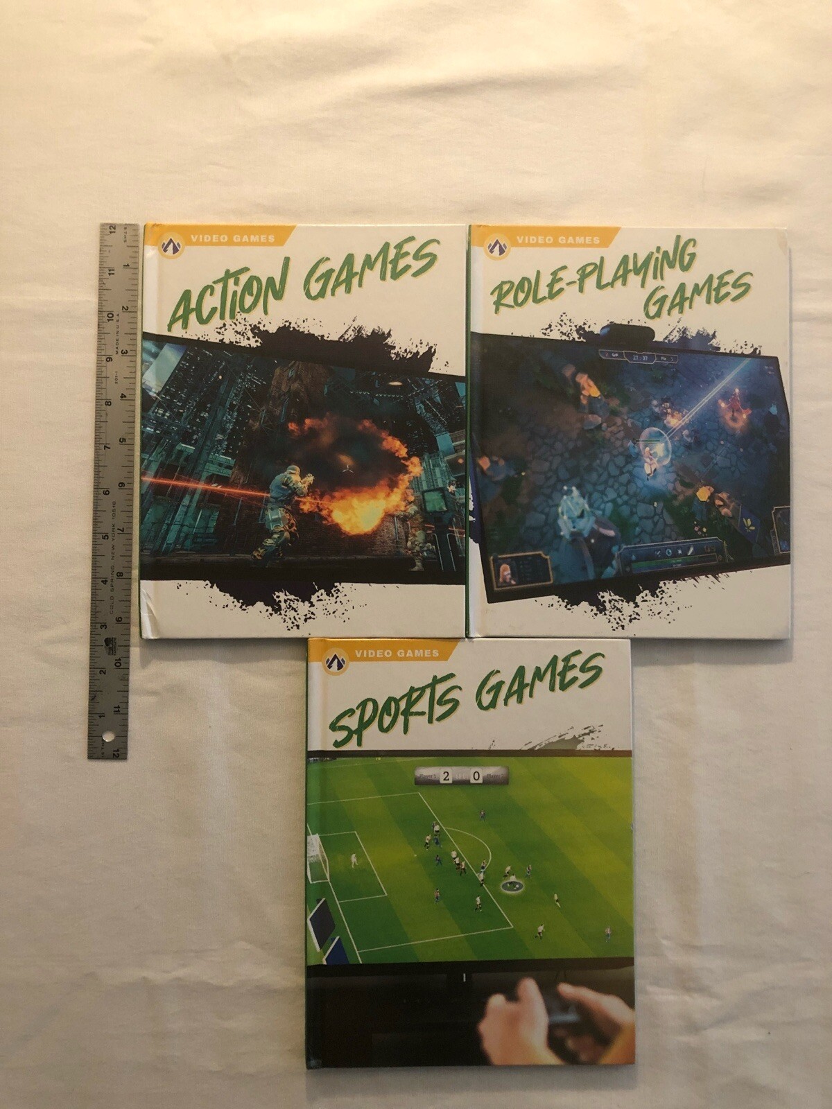 Apex Video Games Book Lot: Action Games/Role-Playing Games/Sports Games (HC)