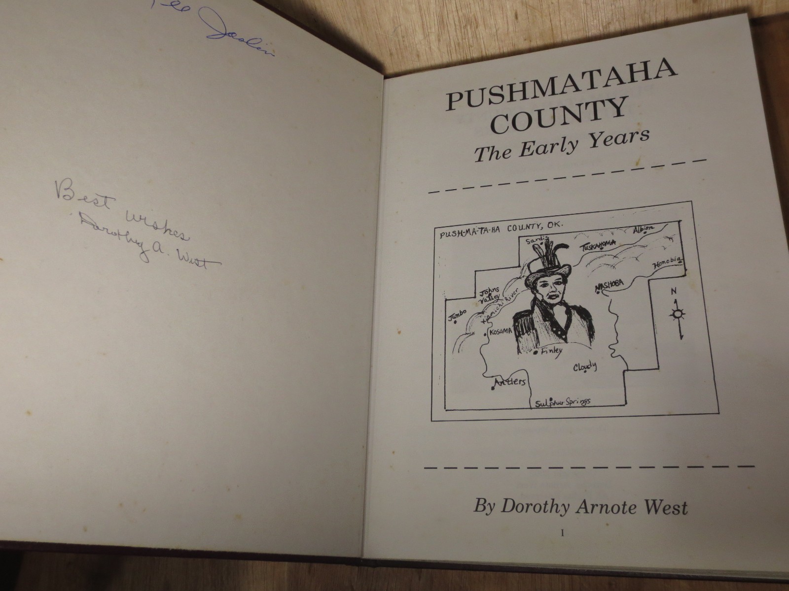 Pushmataha County Oklahoma The Early Years History Genealogy Signed by Ms West