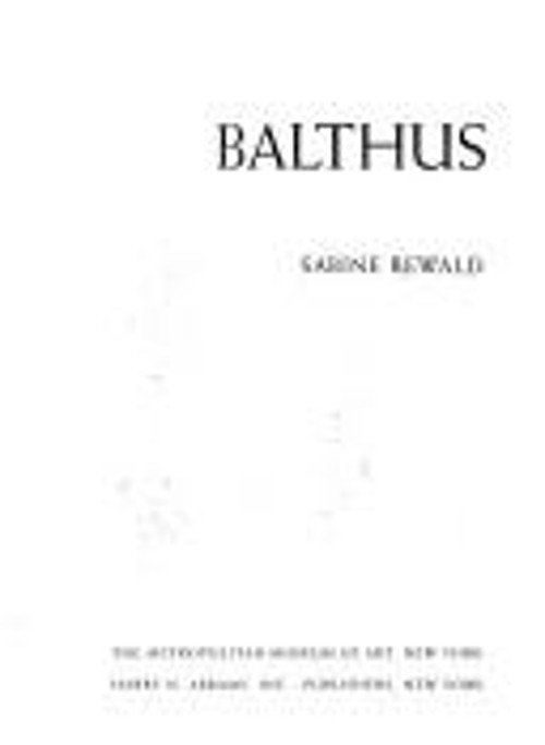 Balthus Hardcover Sabine Rewald