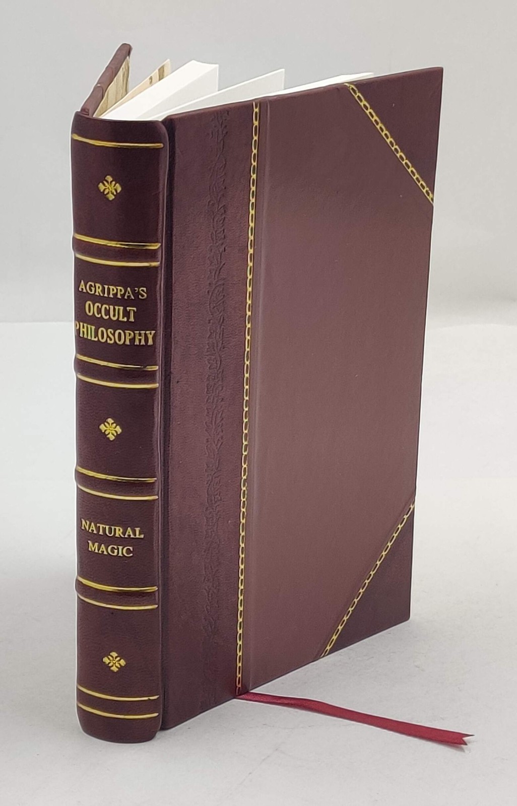 Three books of occult philosophy or magic, by…Henry Corneliu [Leather Crafted]