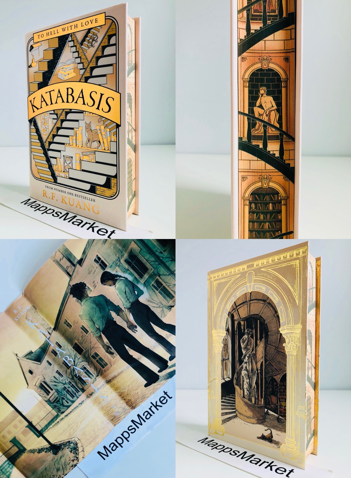 Katabasis by R.F. Kuang FAIRYLOOT EXCLUSIVE Reverse DJ & Stenciled BONUS CONTENT