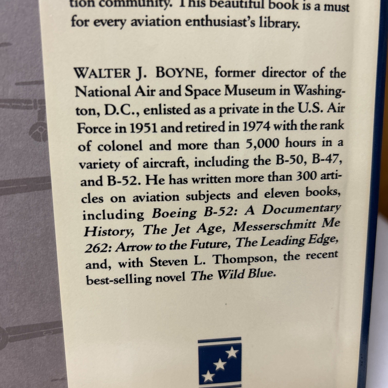 “The Smithsonian Book of Flight” by Walter J. Boyne First Edition, 1987 HCDJ