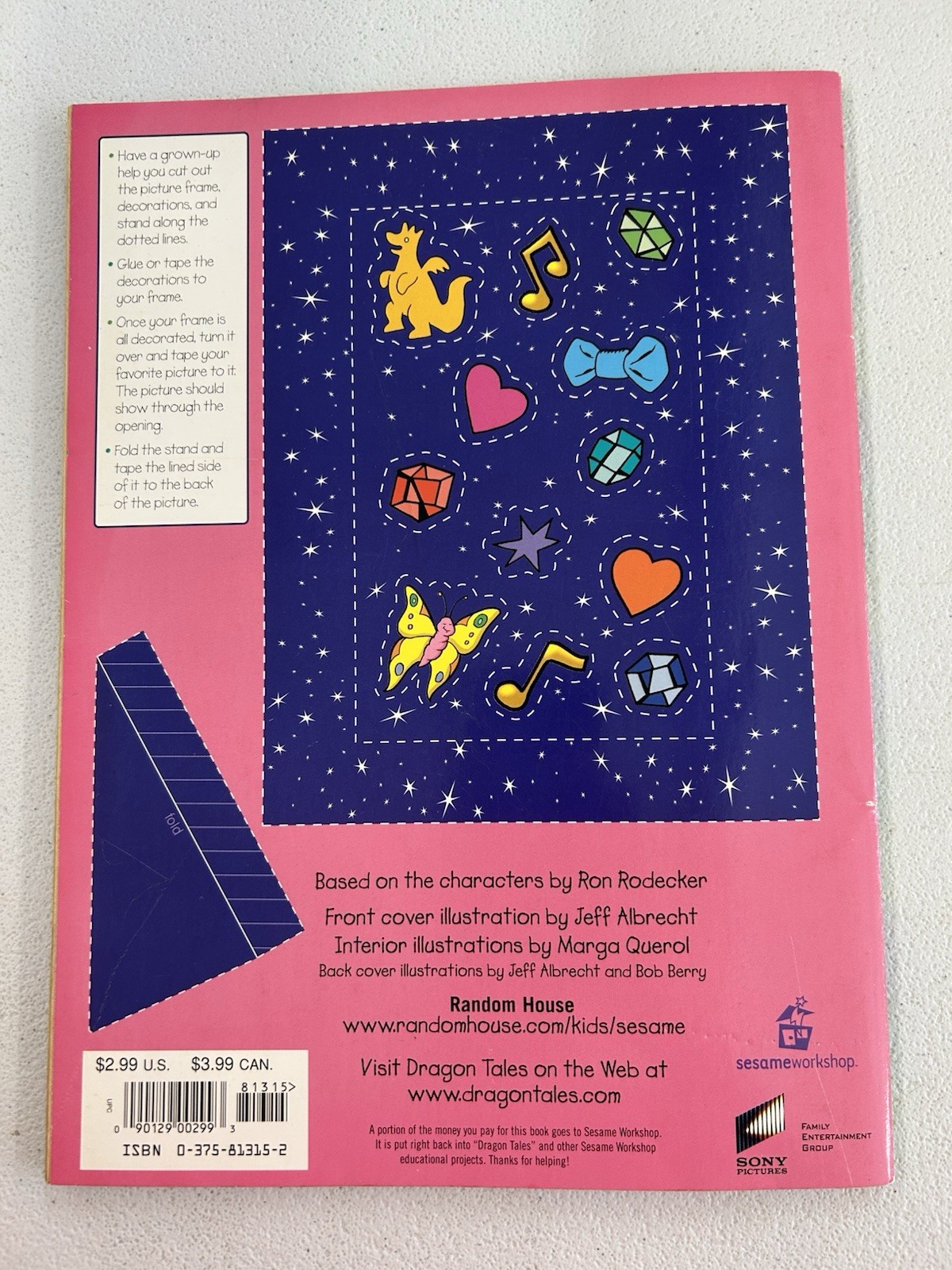 Vintage Dragon Tales Family And Friends Coloring Activity Book Cut Out Doll Y2K