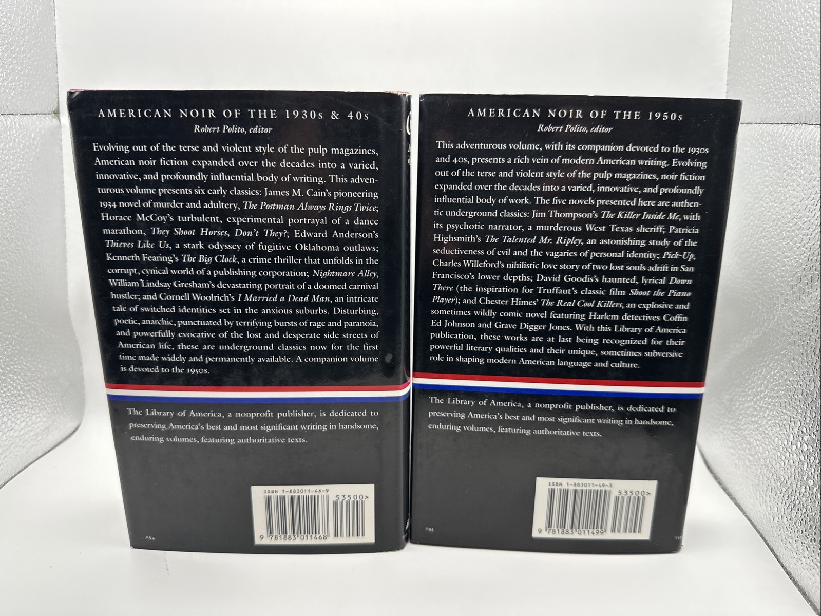 Crime Novels : American Noir of the 1930s And 40s (LOA) and the 1950’s (2 Books)