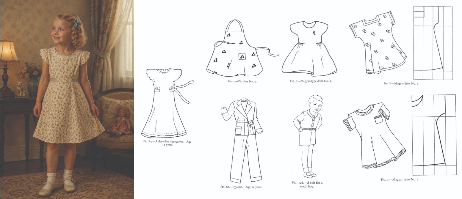 Pattern Drafting Making Sew Vintage 1930s Children’s Women’s Fashions | Howlett