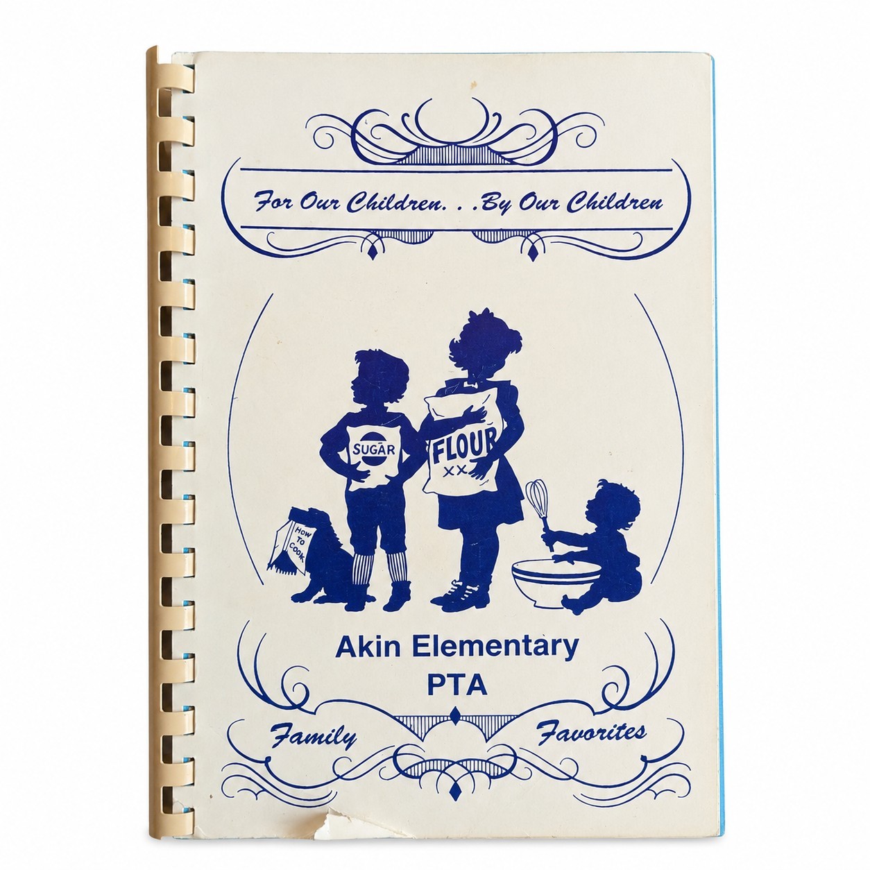 Akin Elementary PTA Family Favorites Cookbook Spiral Bound Vintage Community