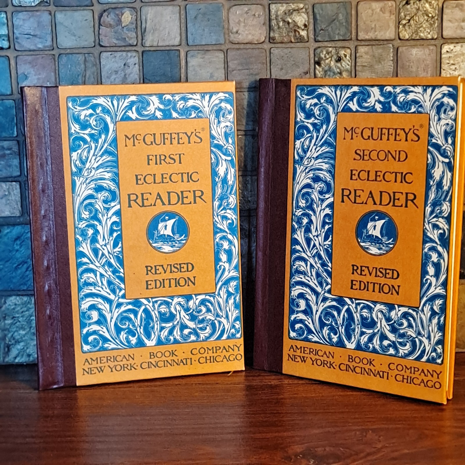 McGuffey’s First and Second Eclectic Reader Revised Edition 1920 HC By Mcguffey