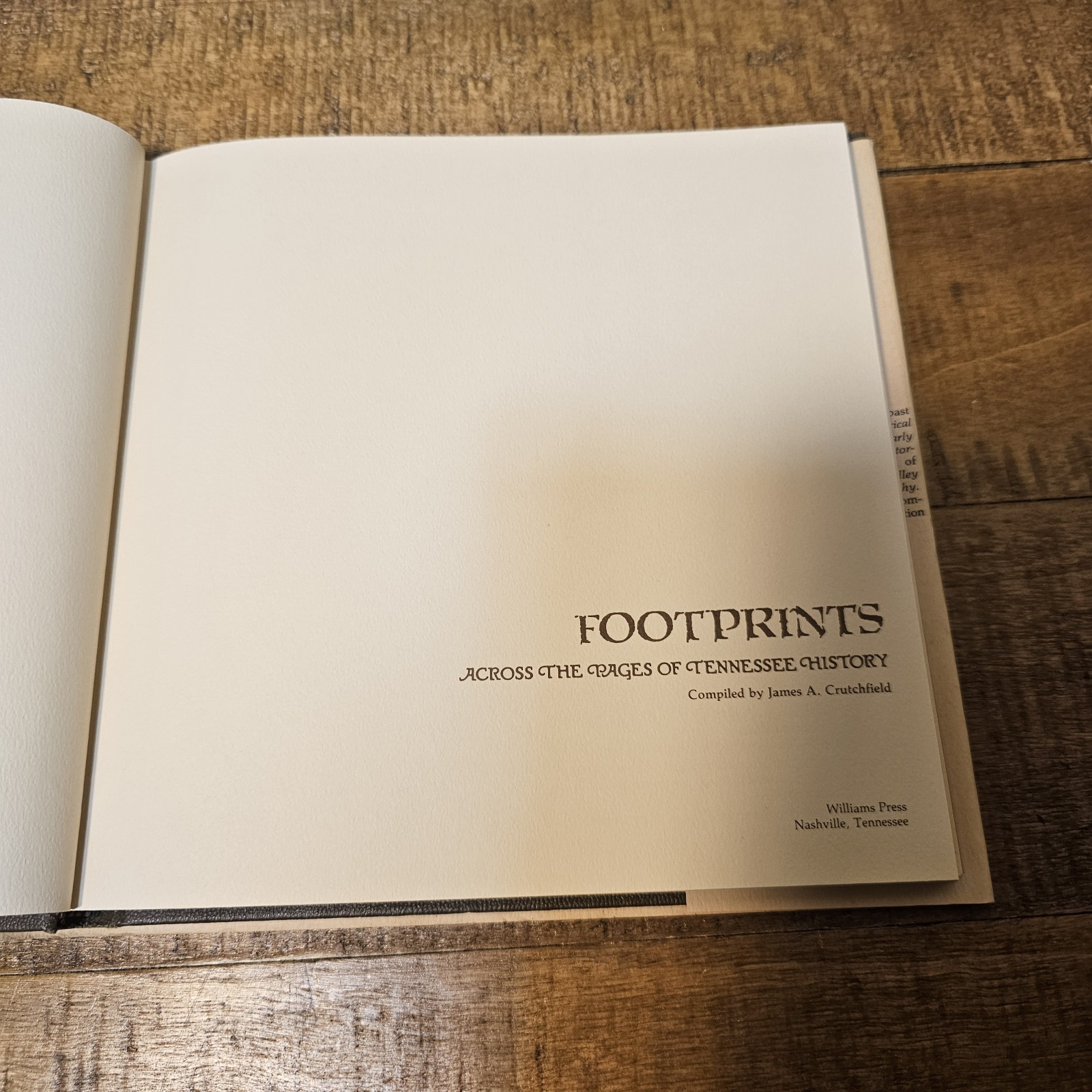 1976 Footprints Across The Pages of Tennessee History 24 Famous People HC