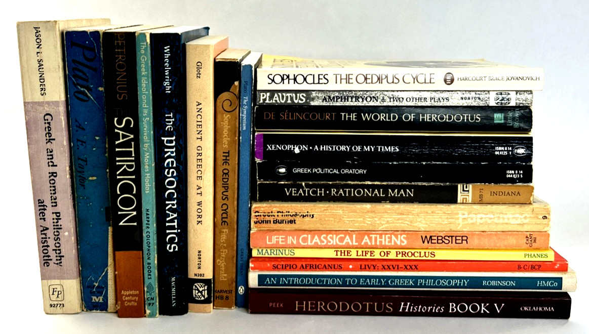 Lot Of 20 Greek Classical Philosophy PB Plato Herodotus Presocratics Aristotles