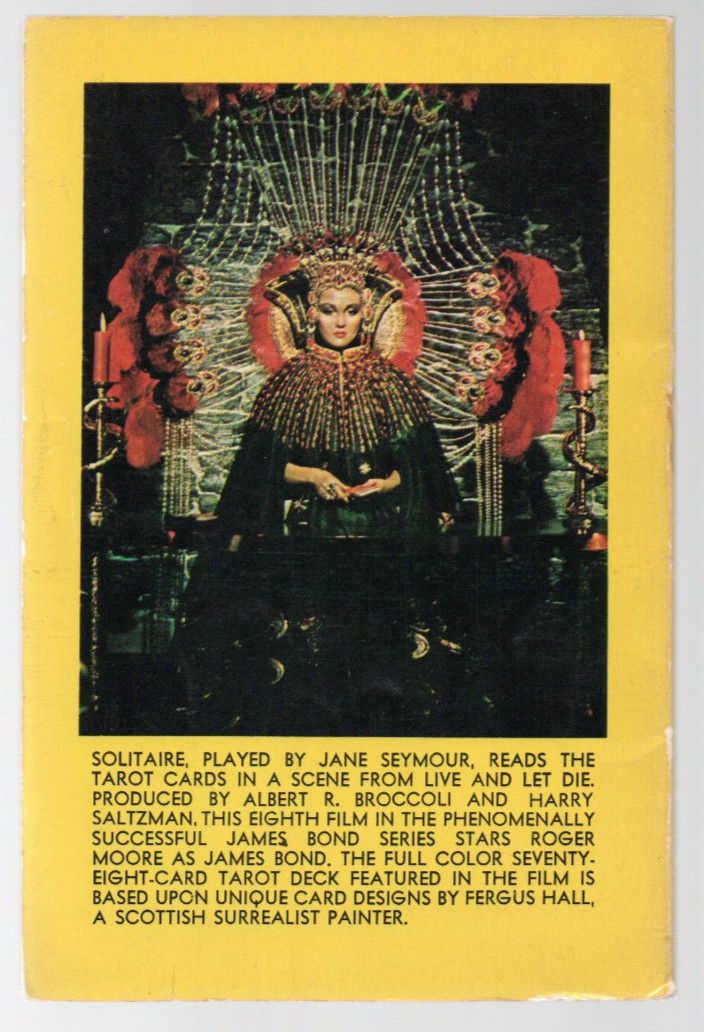 James Bond 007 Tarot Book Stuart Kaplan PB 1973 Fergus Hall