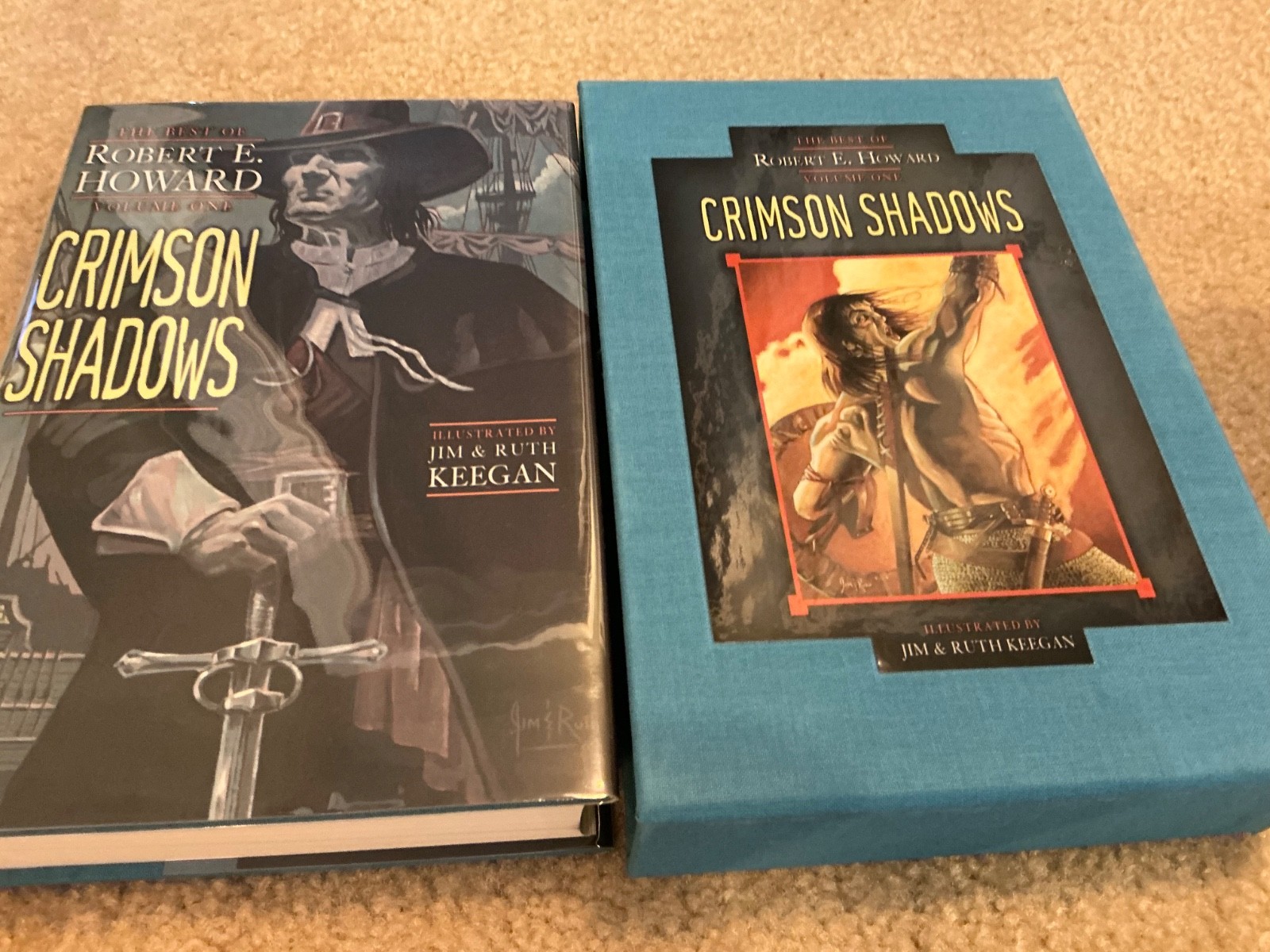 Crimson Shadows Best of Robert E. Howard Volume 1 Signed Jim & Ruth Keegan 8/750