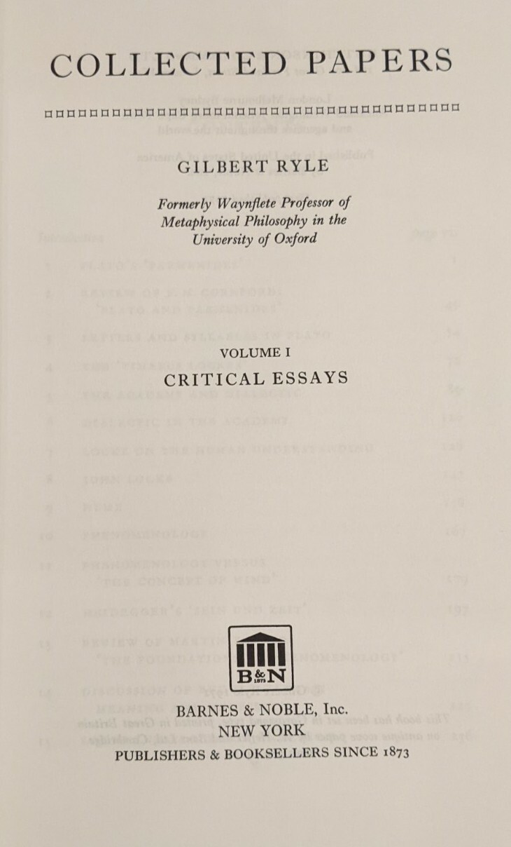 Collected Papers: Critical Essays & Collected Essays 1929-1968