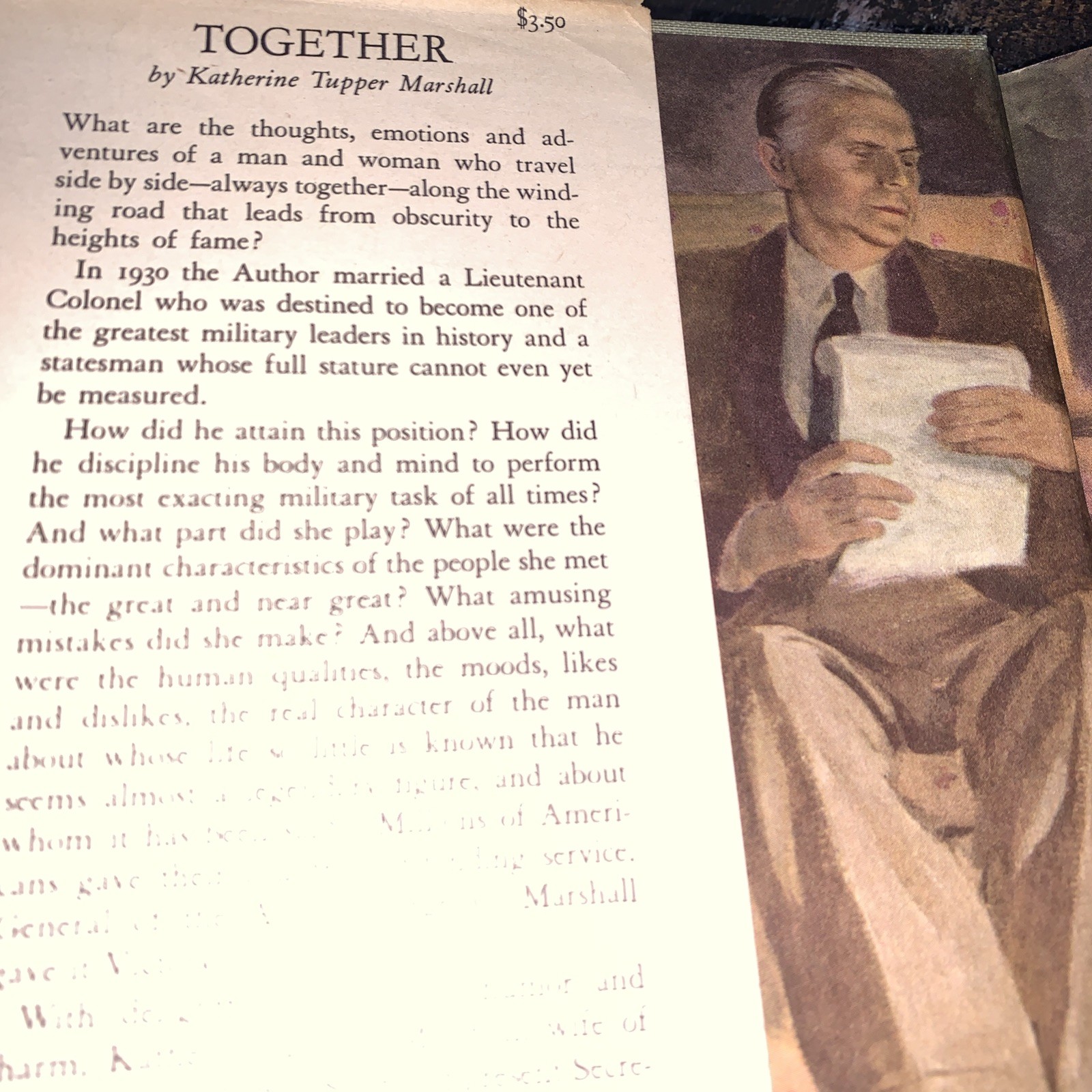 1947 “Together” Katherine Tupper Marshall Hardcover General Marshall