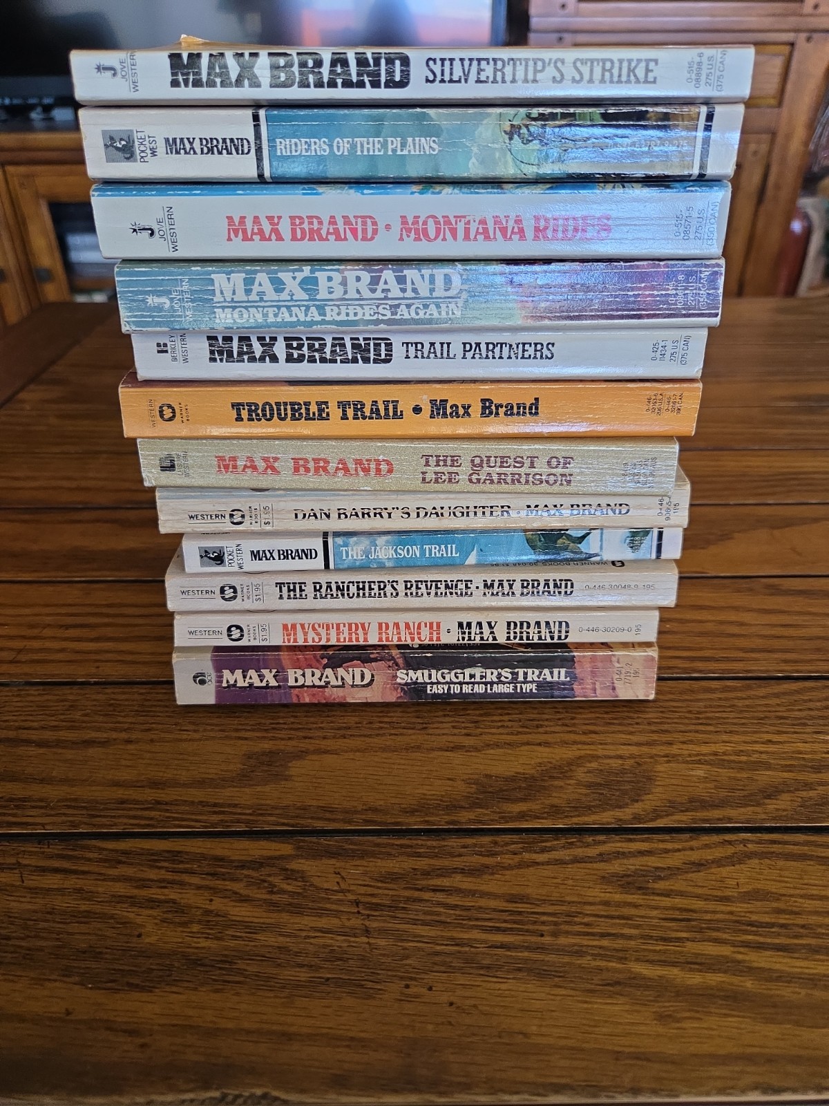Lot of 12 – Max Brand – Westerns – Vintage Paperbacks